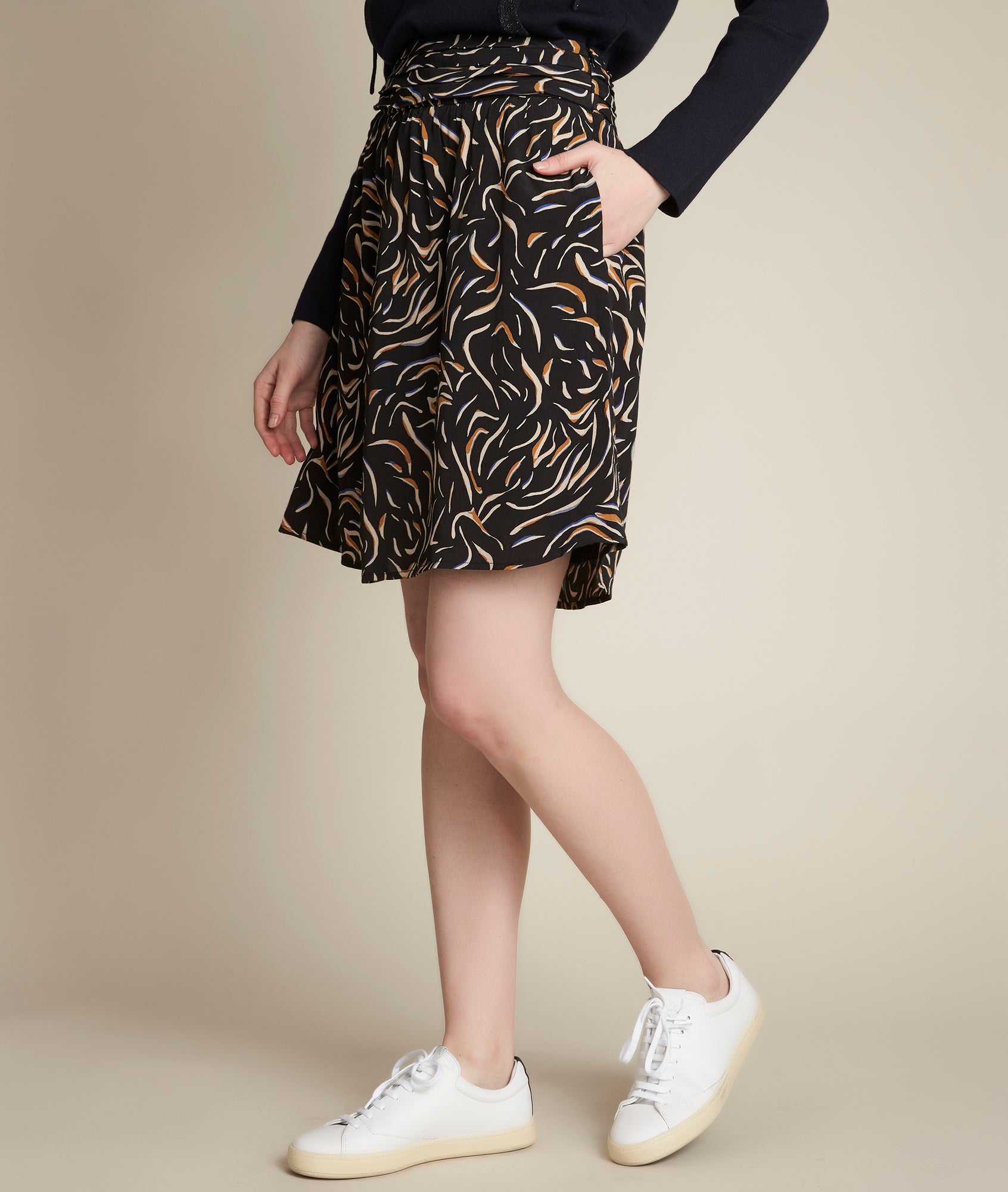 Jupe courte imprimée Bahia Faume - seconde main