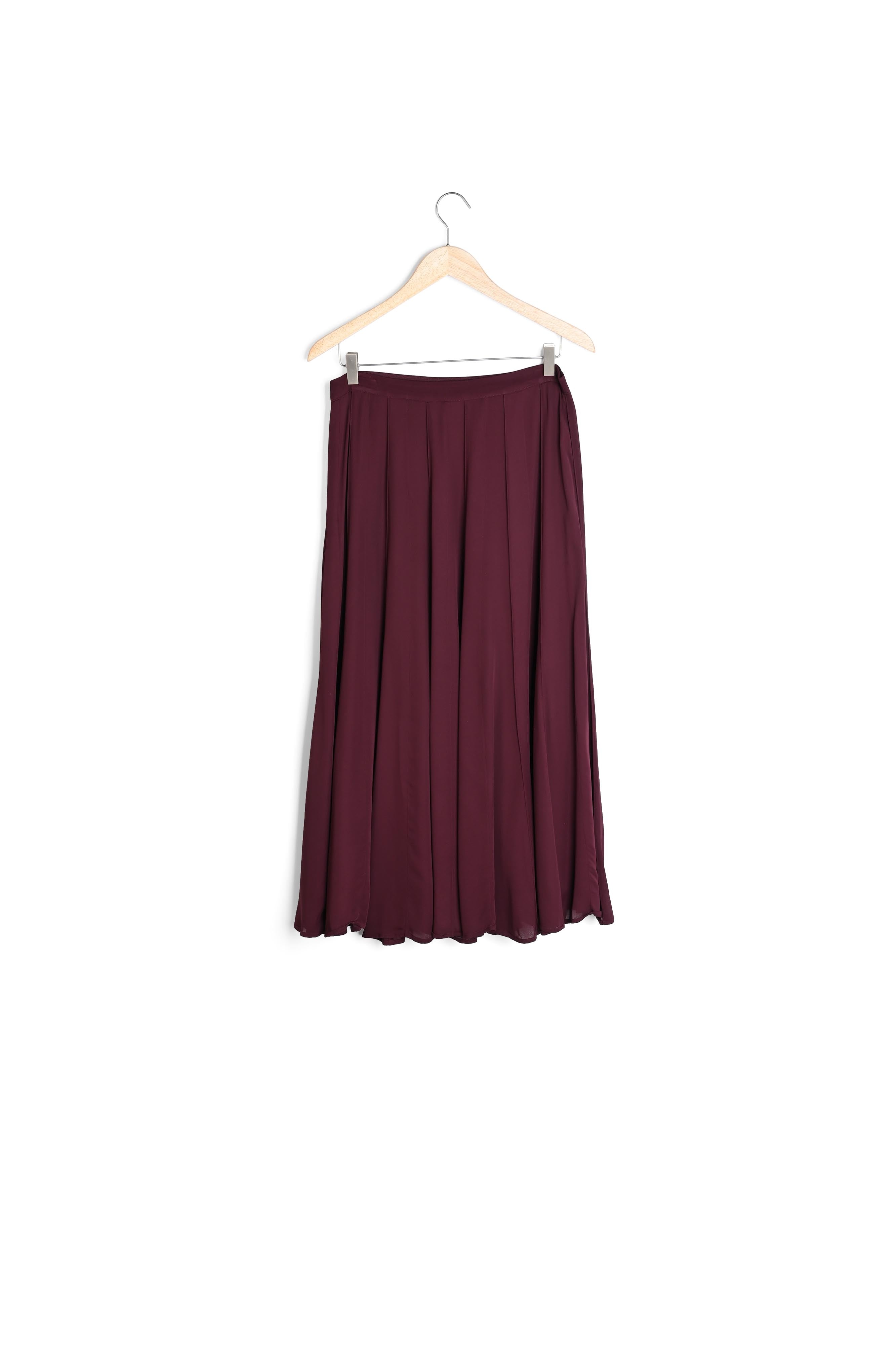 Jupe midi corolle bordeaux Fidji Faume - seconde main