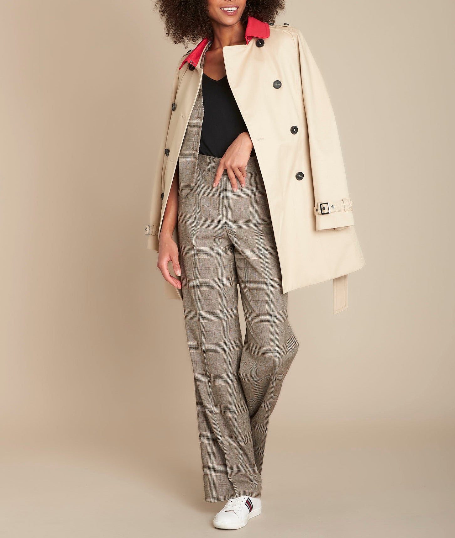 Pantalon large  jacquard Prince de Galles Edouard Faume - seconde main