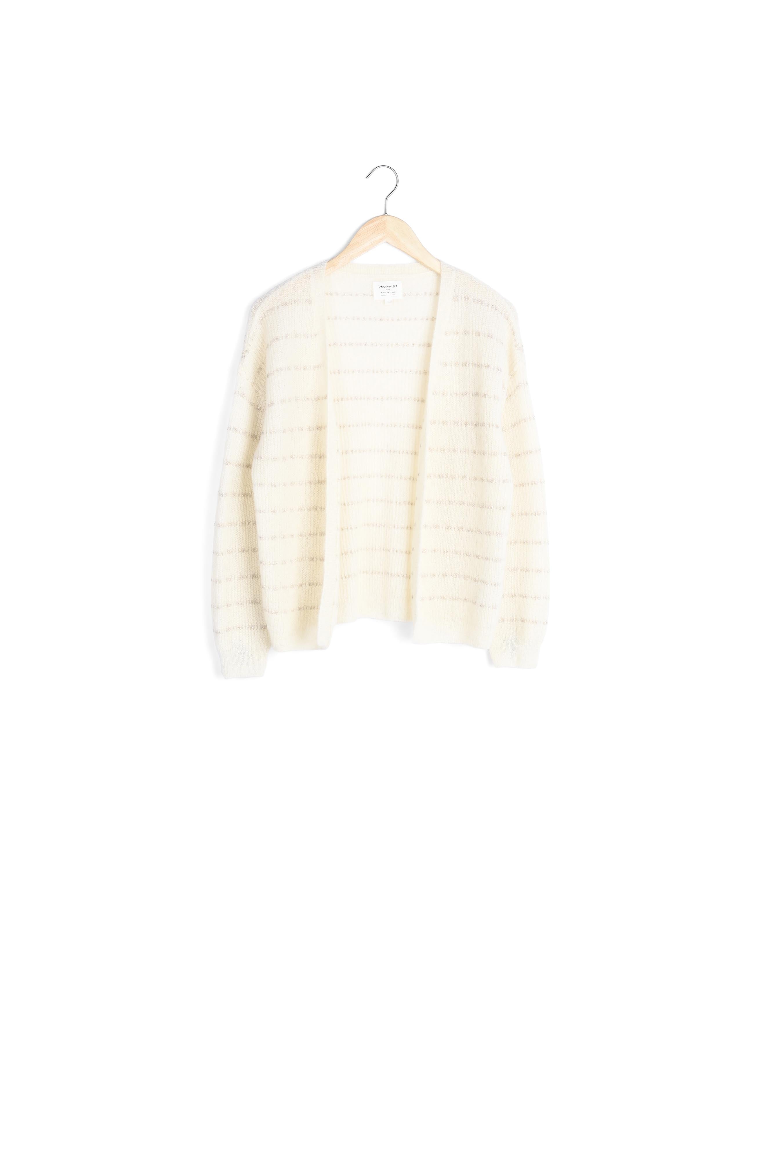 Gilet en mohair mélangé rayé Riva Faume - seconde main