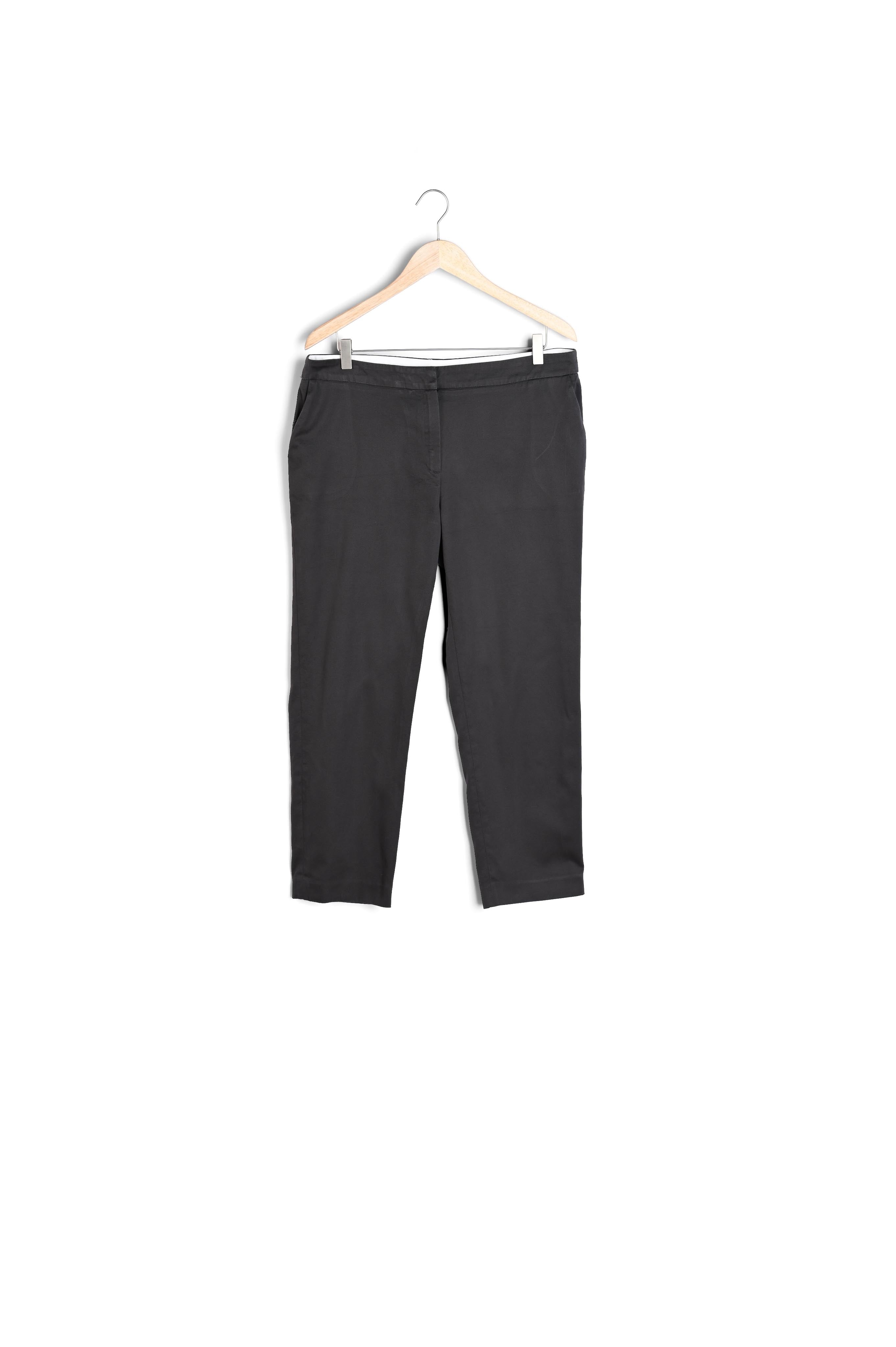 Chino 7/8ème en coton anthracite Suzanne Faume - seconde main