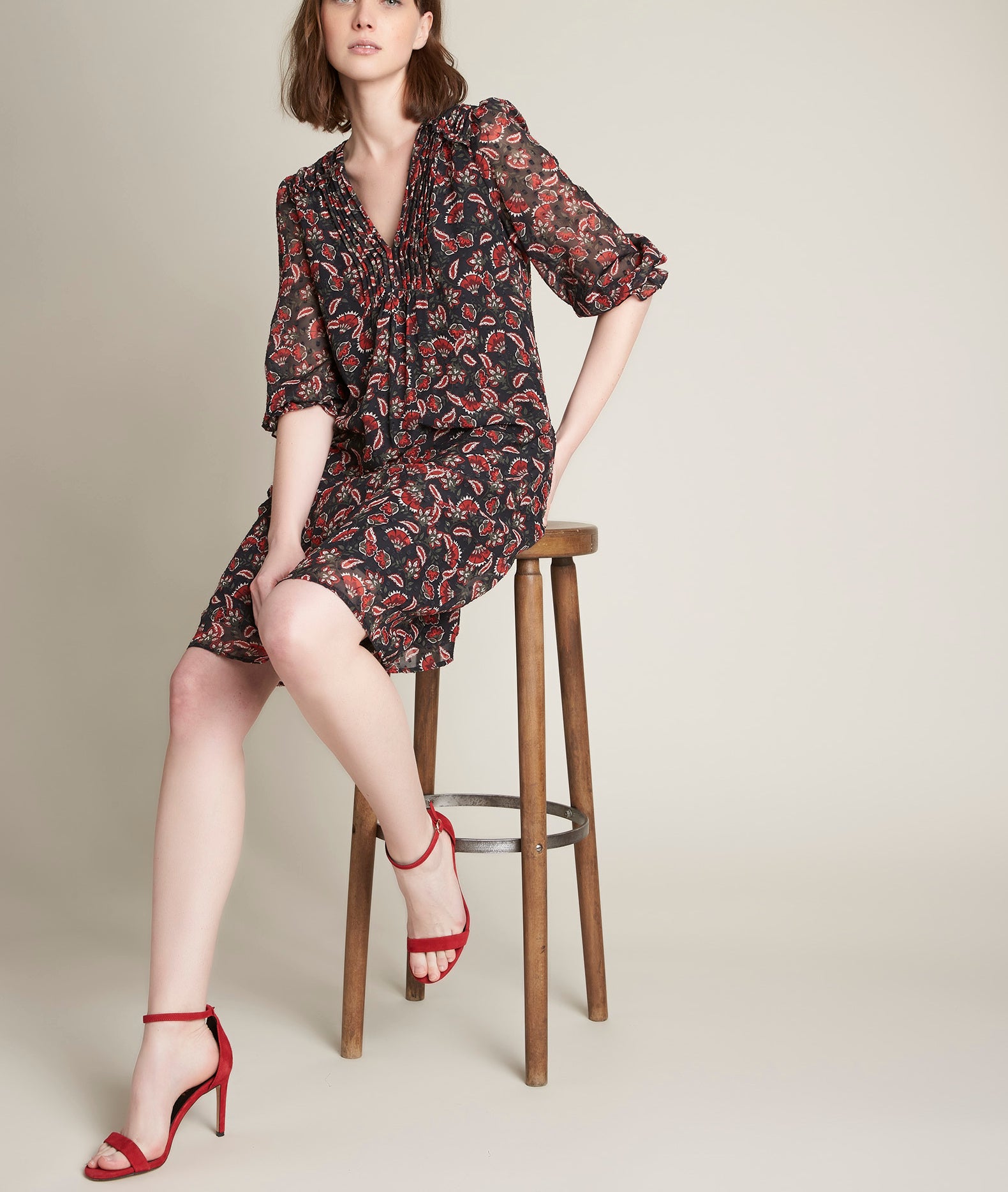 Robe imprimée courte Claudia Faume - seconde main