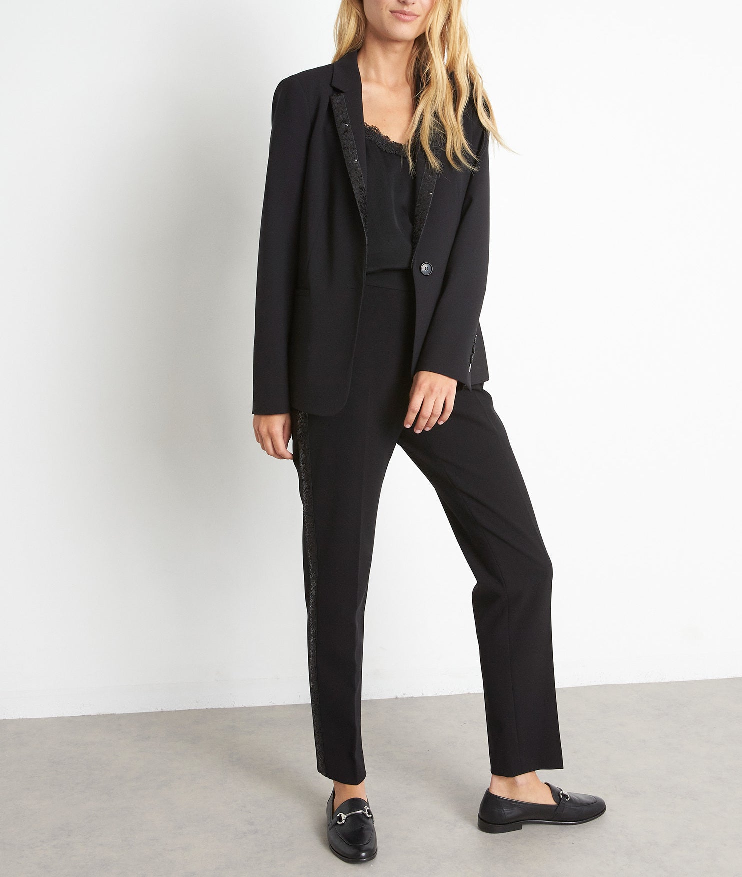 Blazer noir à sequins Tilena Faume - seconde main