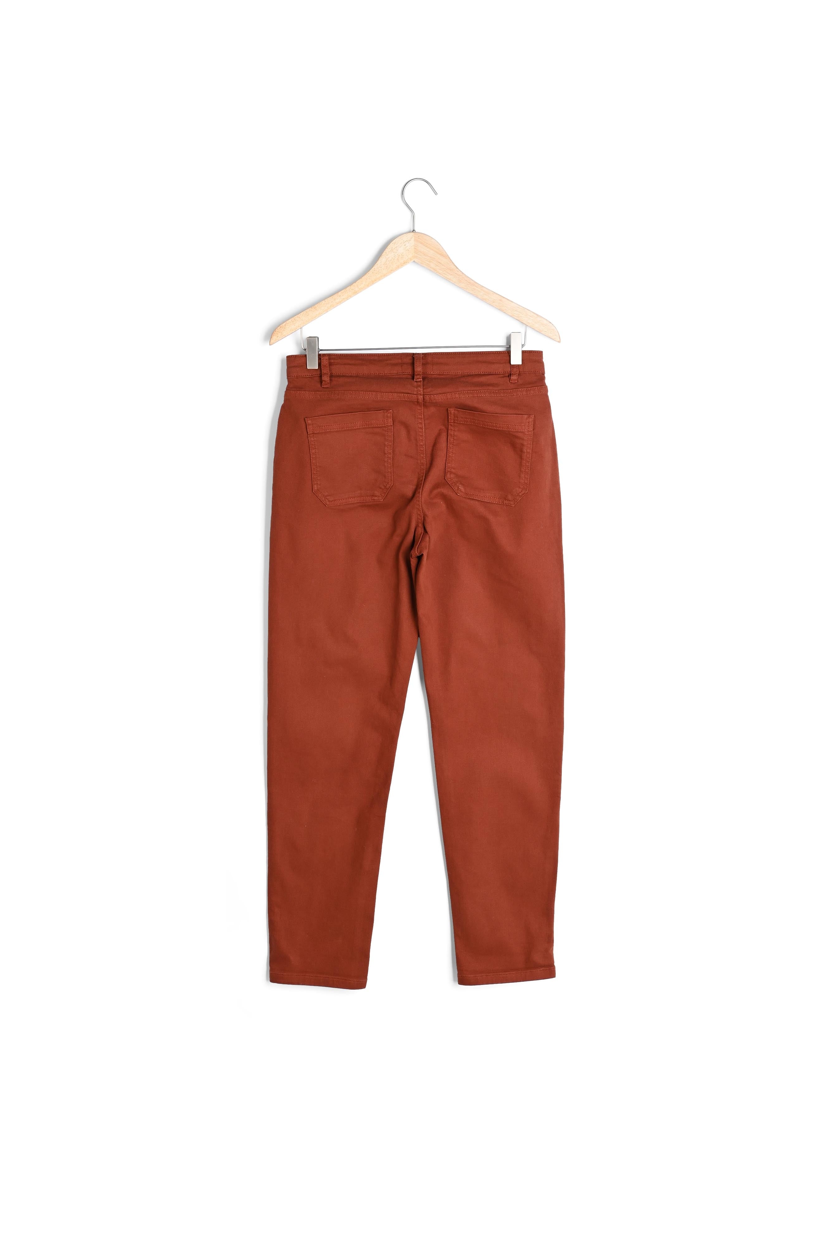 Jean chino en coton rouge brique Nalla Faume - seconde main