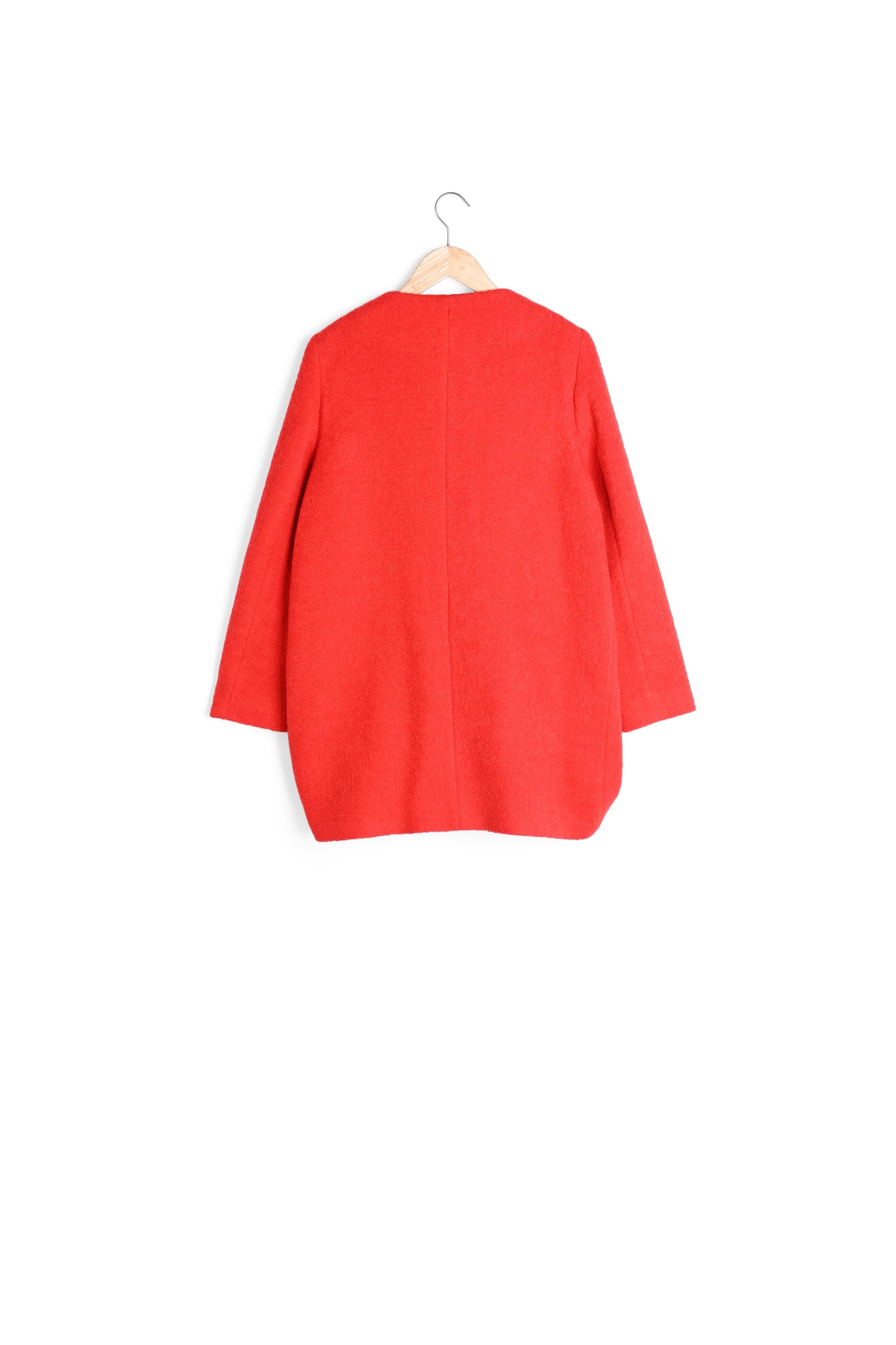 Manteau en laine rouge Emma Faume - seconde main