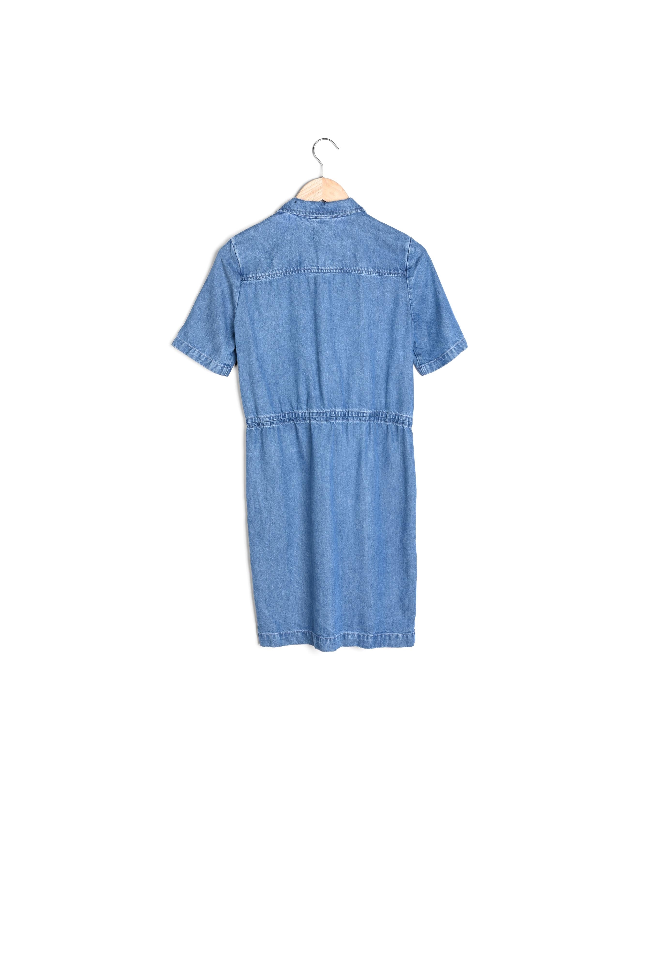 Robe en denim droite en Lyocell Camelia Faume - seconde main