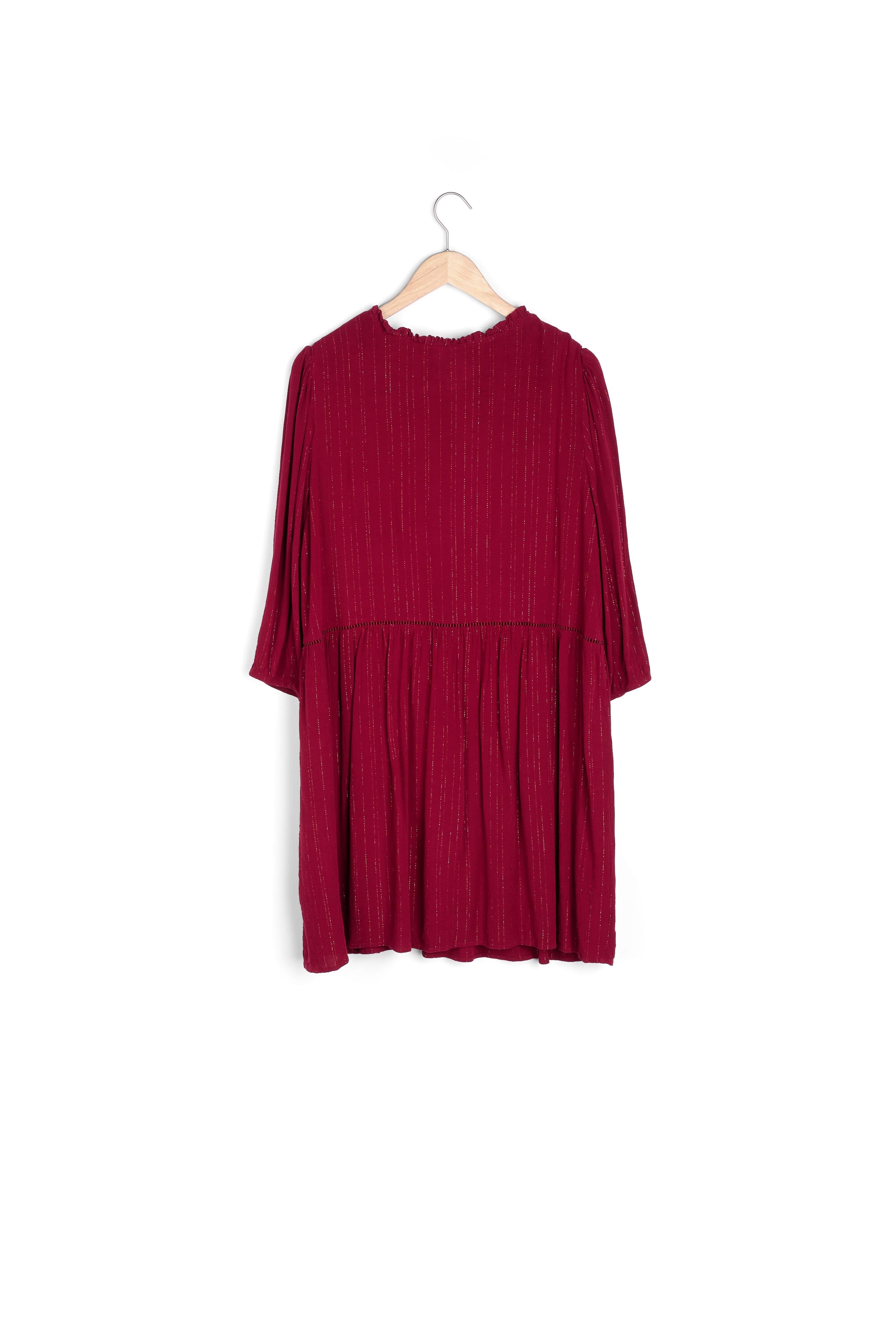 Robe rouge trapèze en lurex Larissa Faume - seconde main