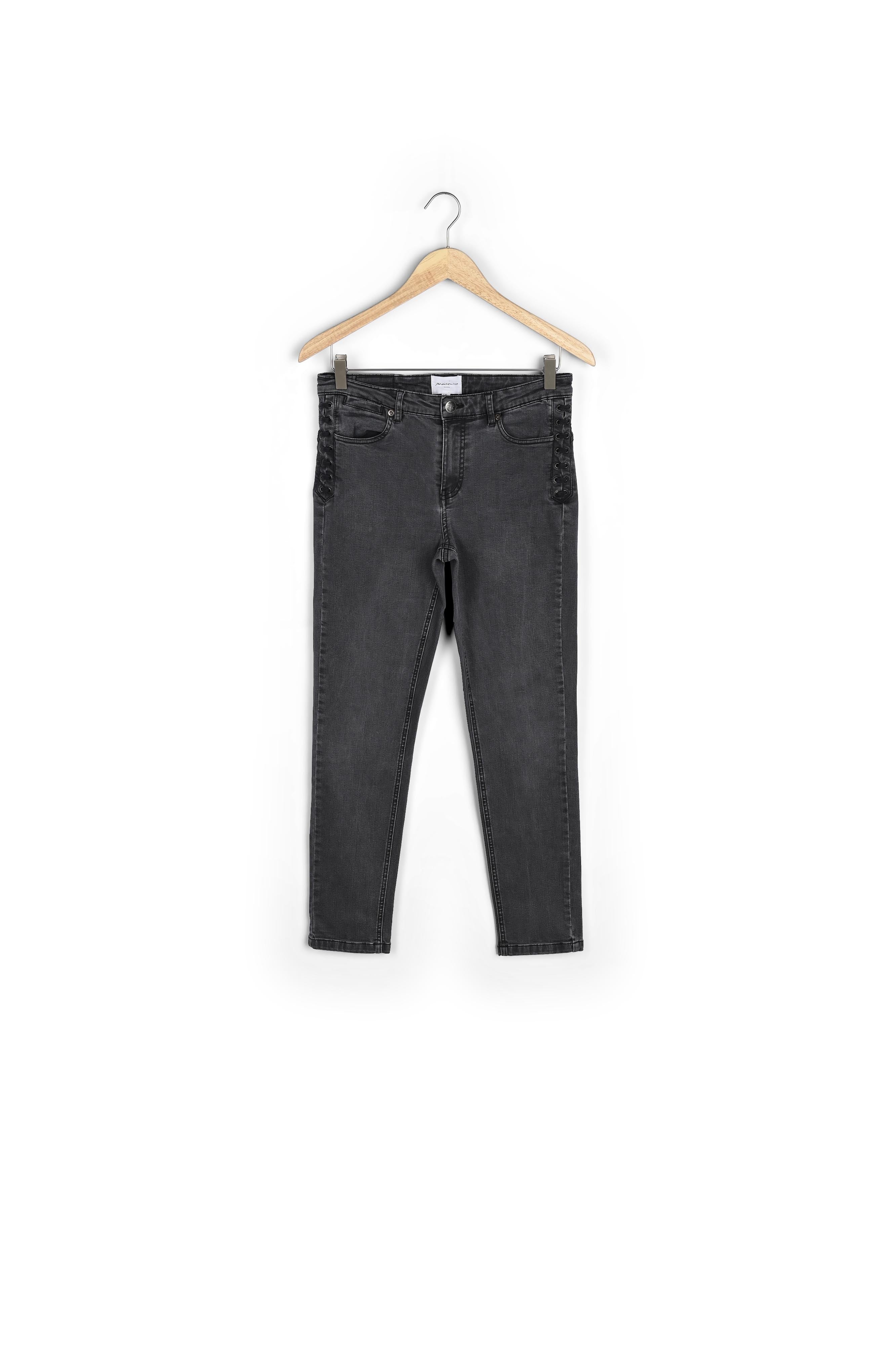 L'Audacieux skinny : jean black used Sally Faume - seconde main