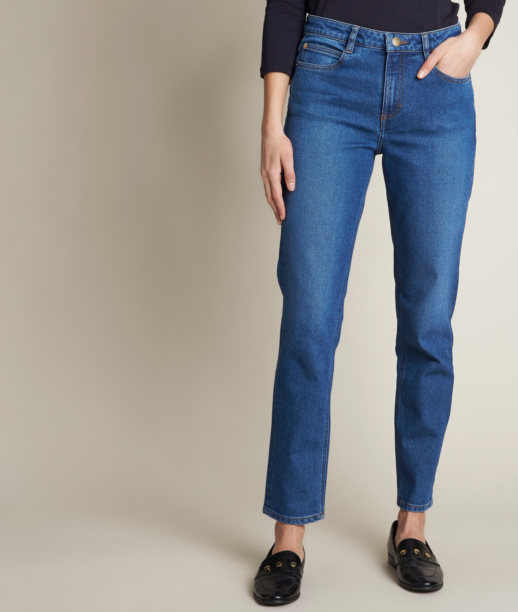 Le confort fit: jean boyfriend stone used Sacha Faume - seconde main