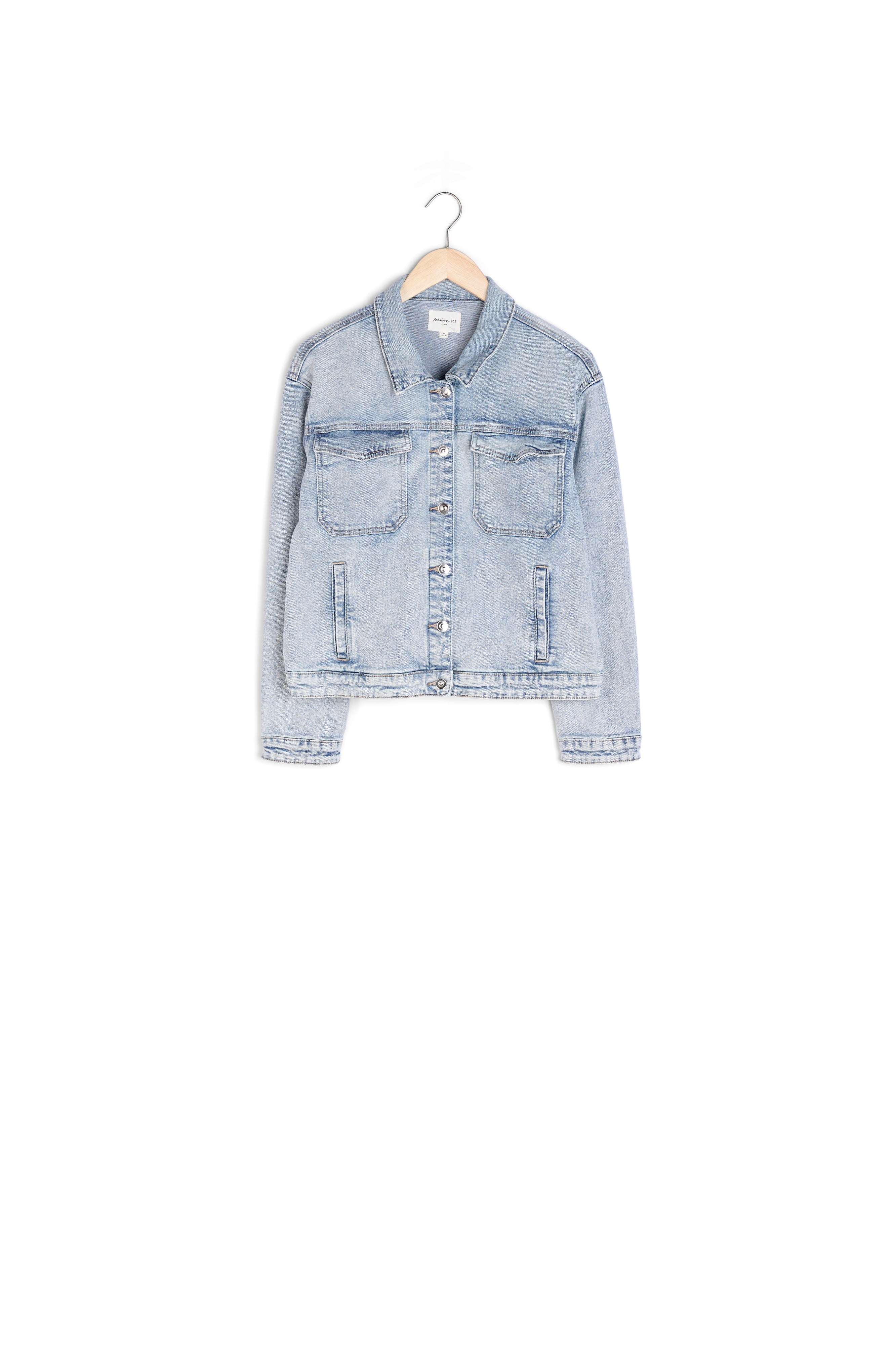 Blouson en denim bleu ultra-délavé Aaron Faume - seconde main