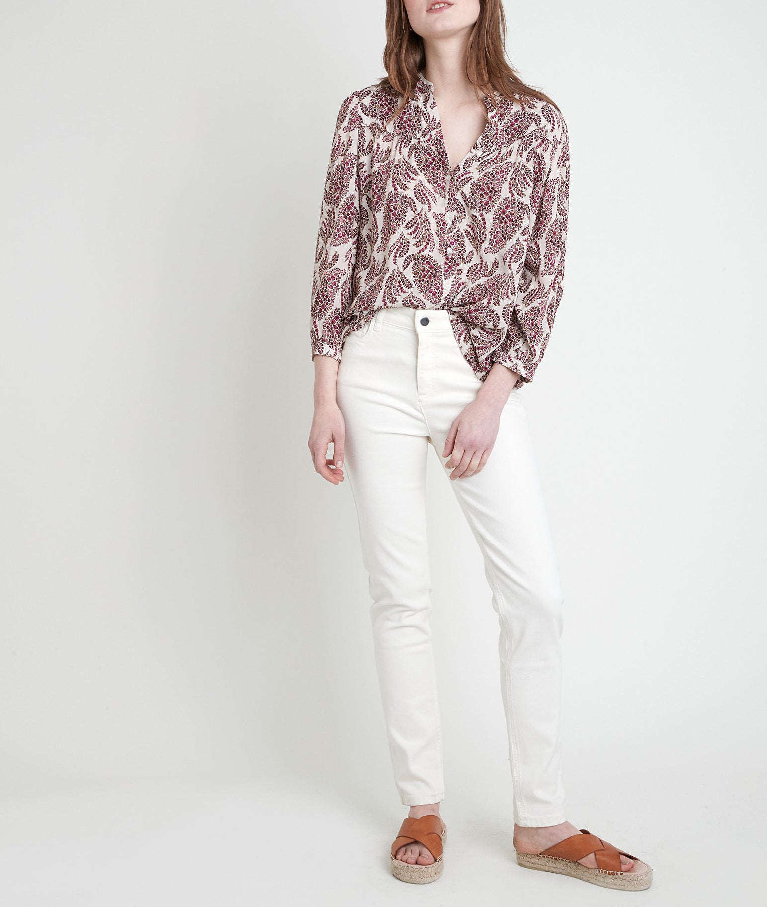 L'iconique slim Suzy en coton bio ivoire Faume - seconde main