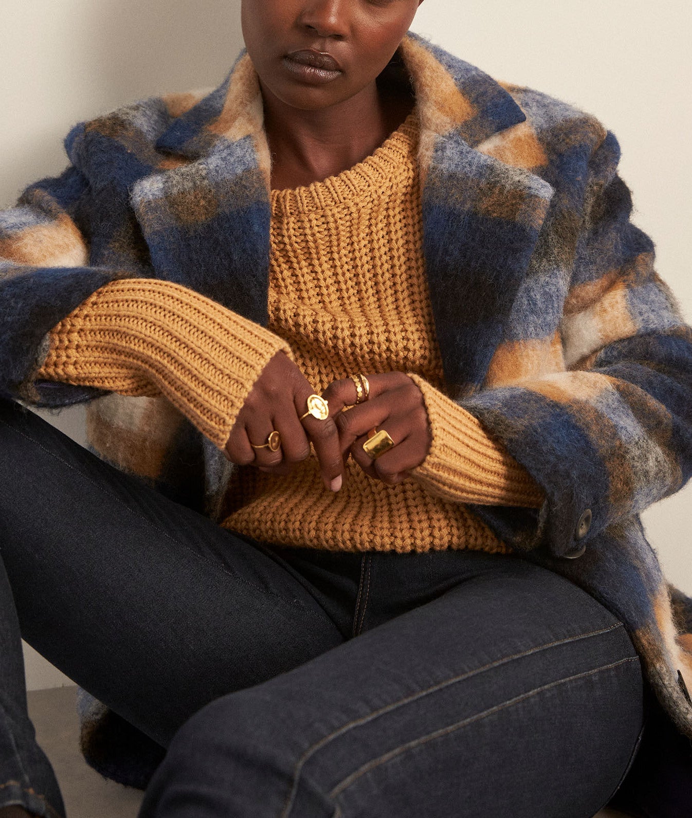 Pull XXL en laine camel Betsy Faume - seconde main