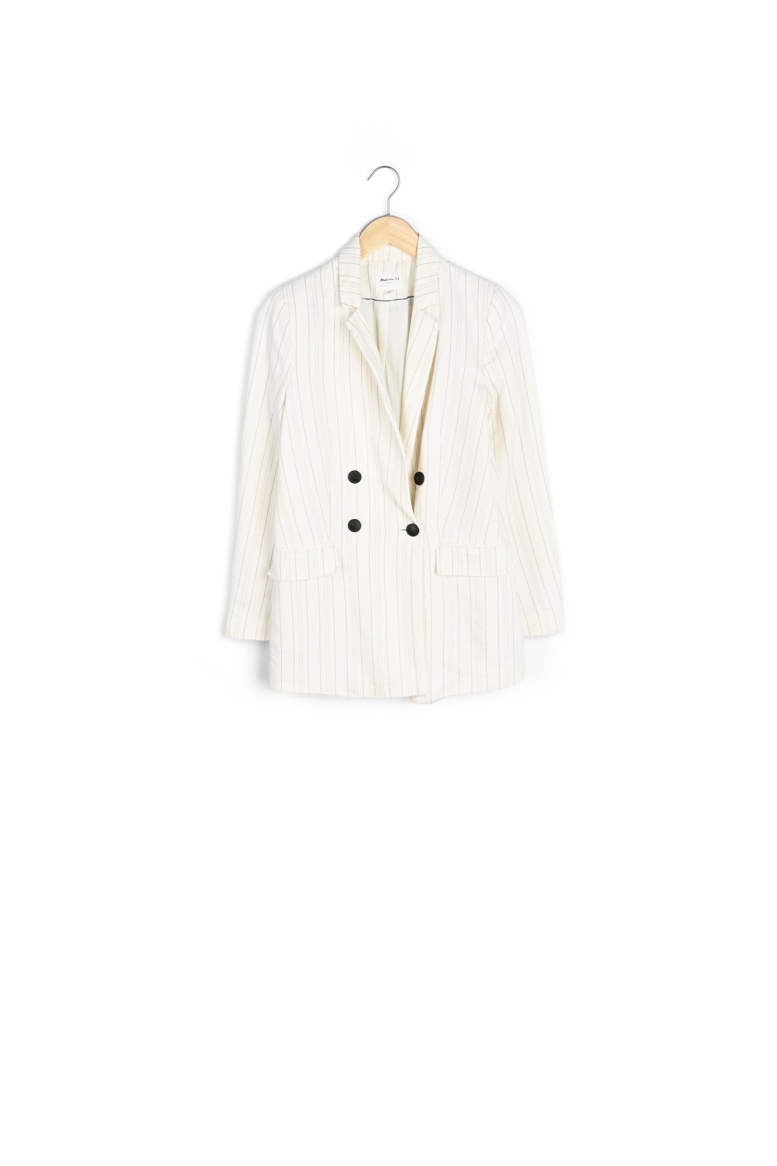 L'iconique veste tailleur Florine en lin et coton crème Faume - seconde main