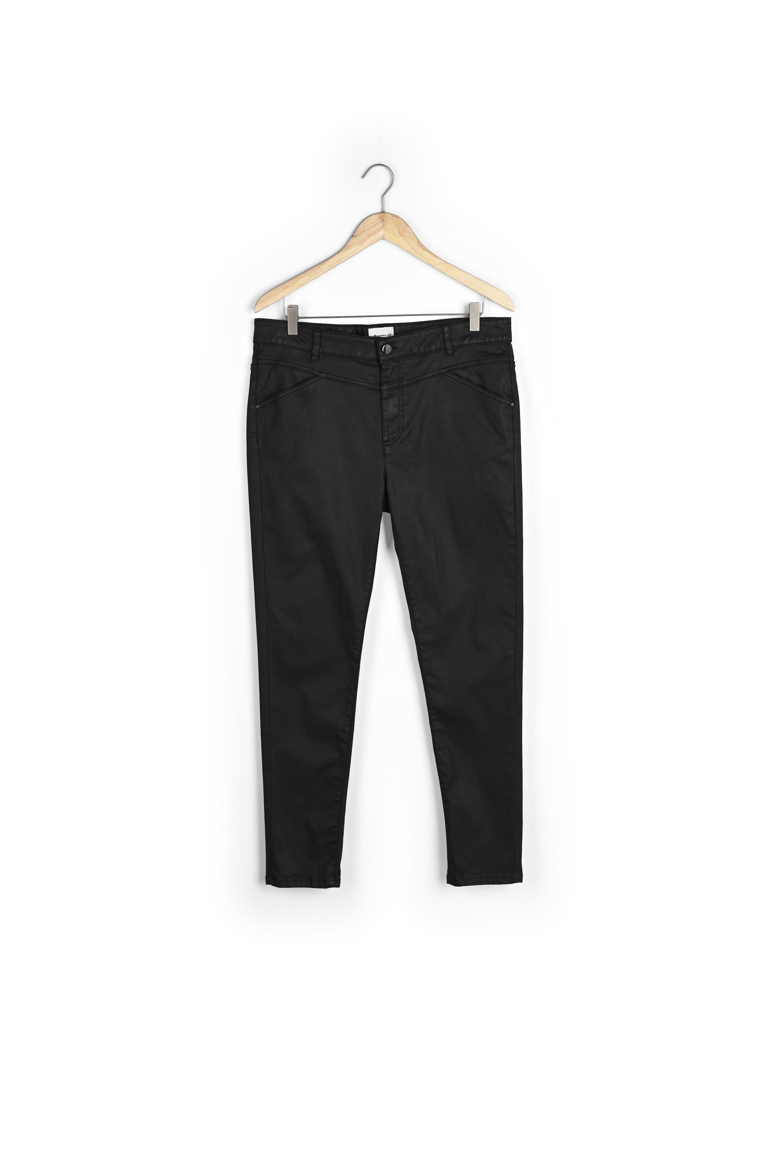 Pantalon slim enduit marron Nario Faume - seconde main