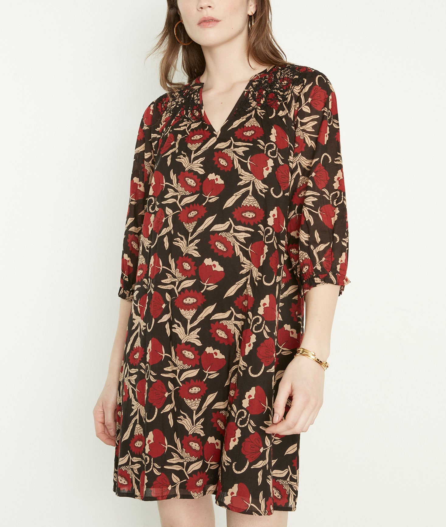 Robe courte en coton noir Nibellule Faume - seconde main