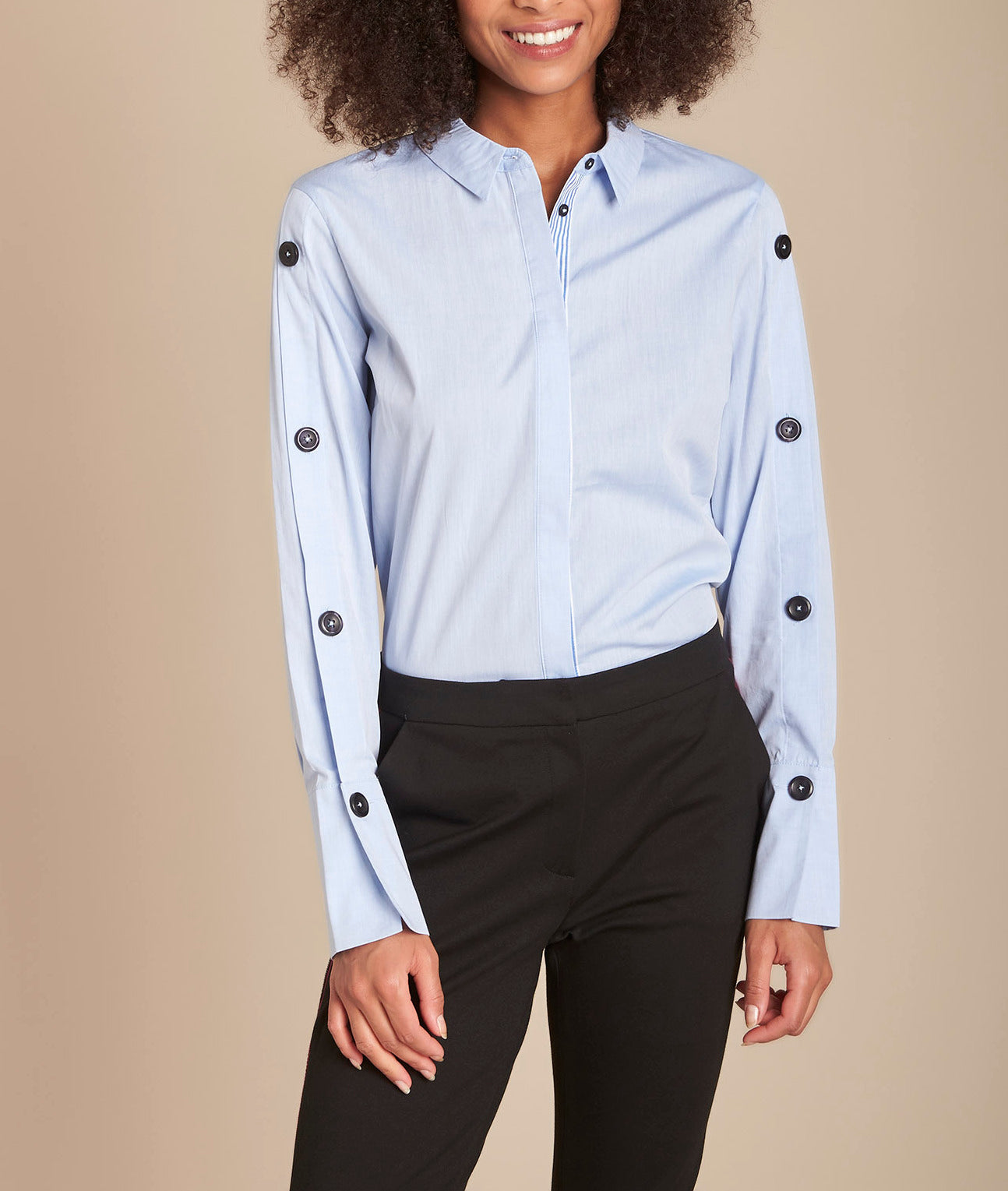 Chemise bleue en popeline Mandy Faume - seconde main