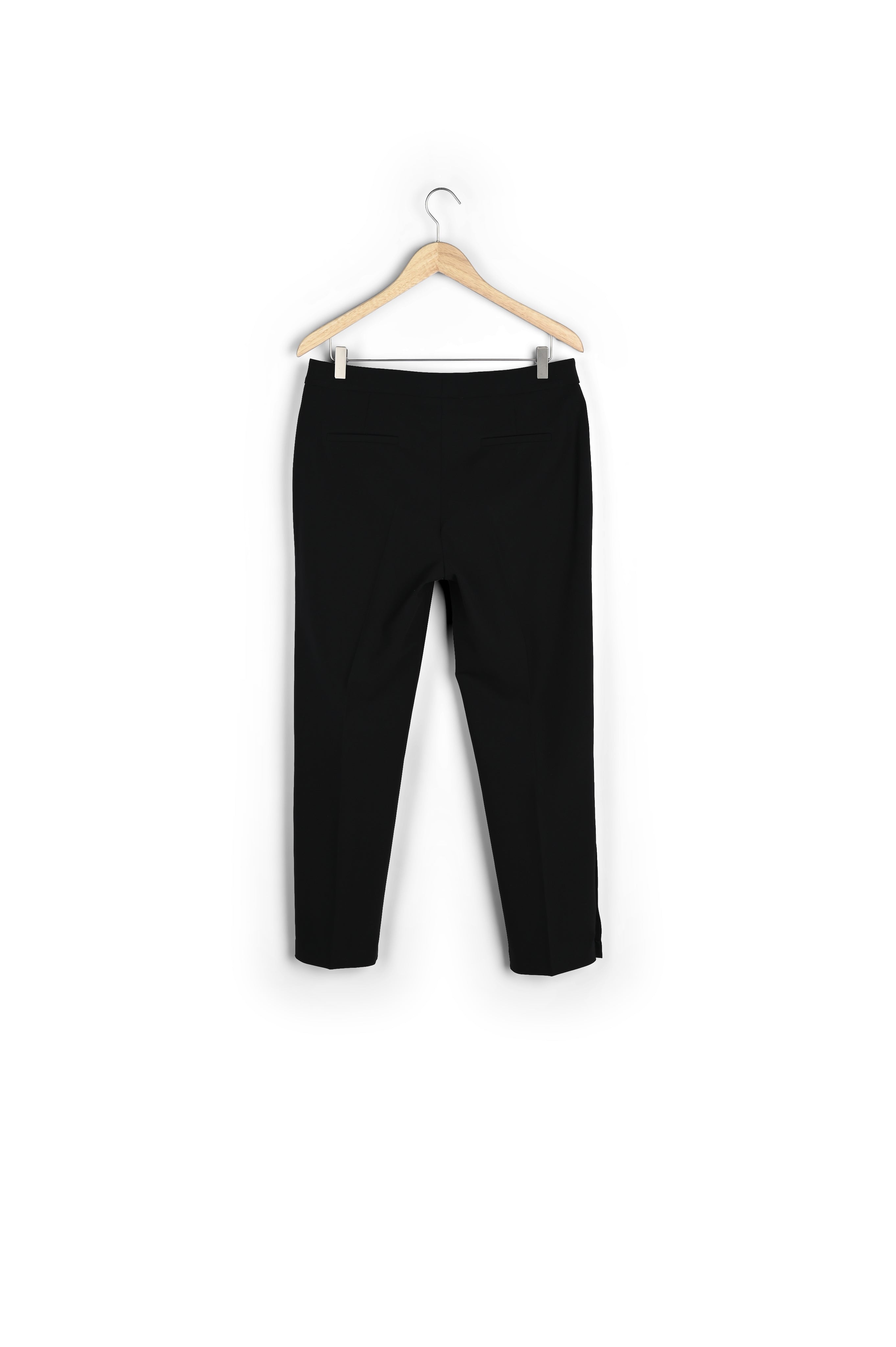 Pantalon noir cigarette en microfibre Ernesto Faume - seconde main