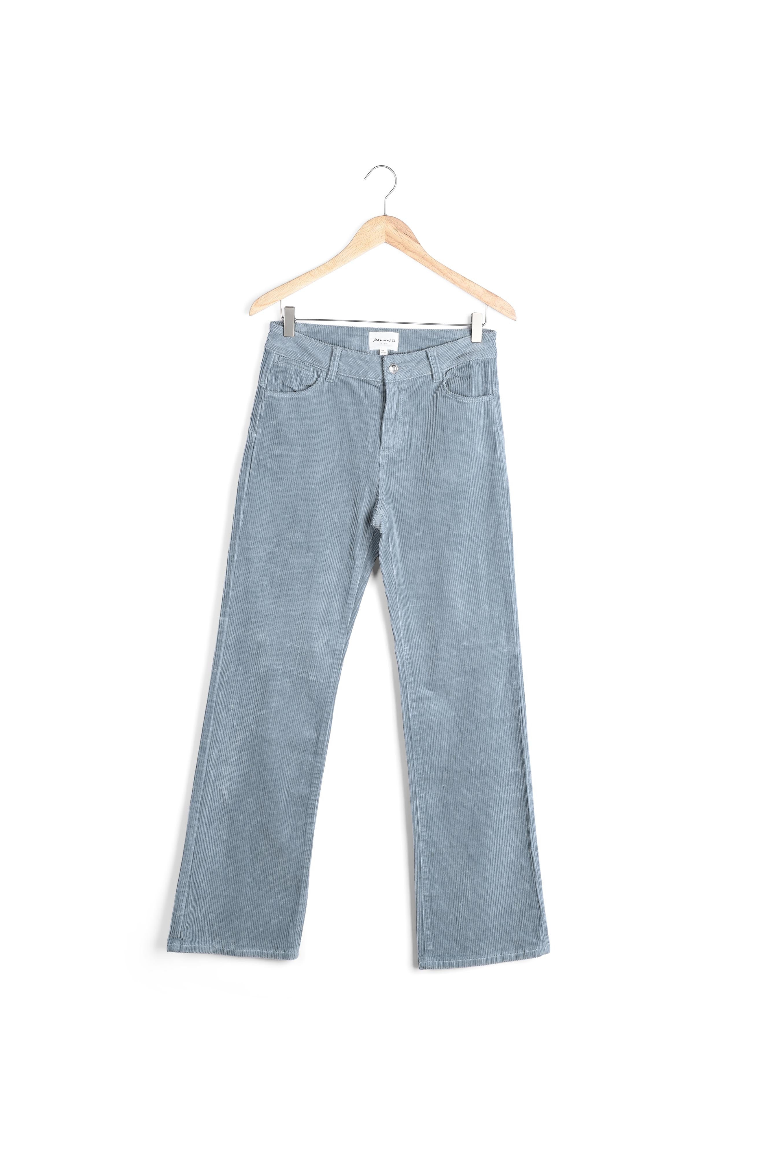 Pantalon flare en velours côtelé bleu Fidji Faume - seconde main