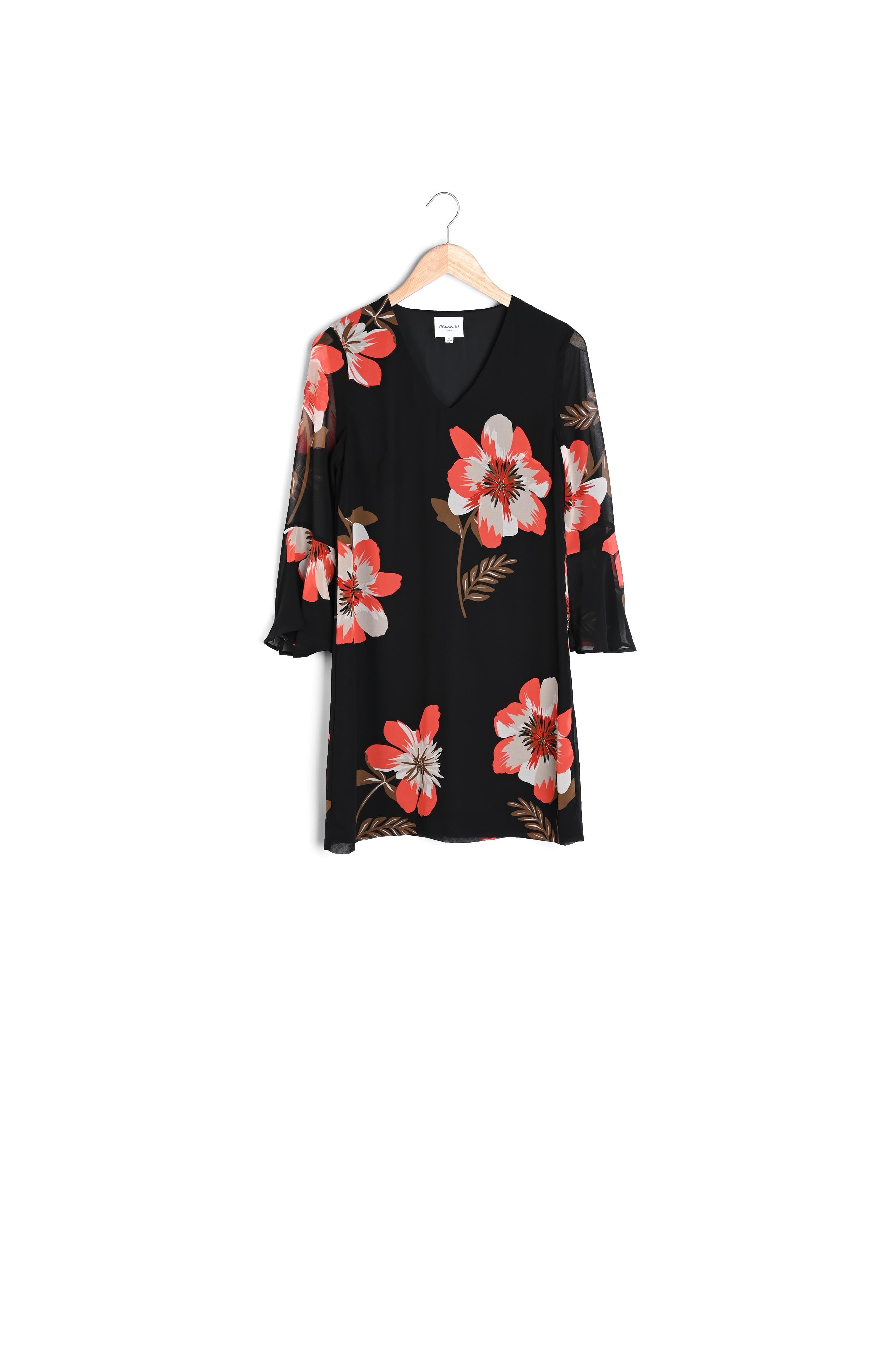 Robe imprimée noire Astrid Faume - seconde main