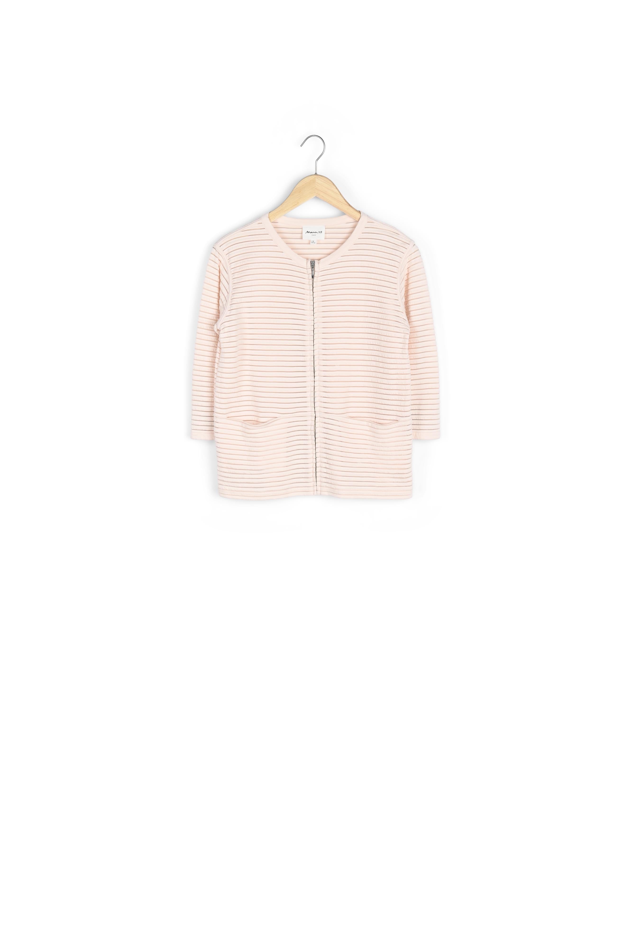 Gilet rayé ajouré poudre Romeo Faume - seconde main