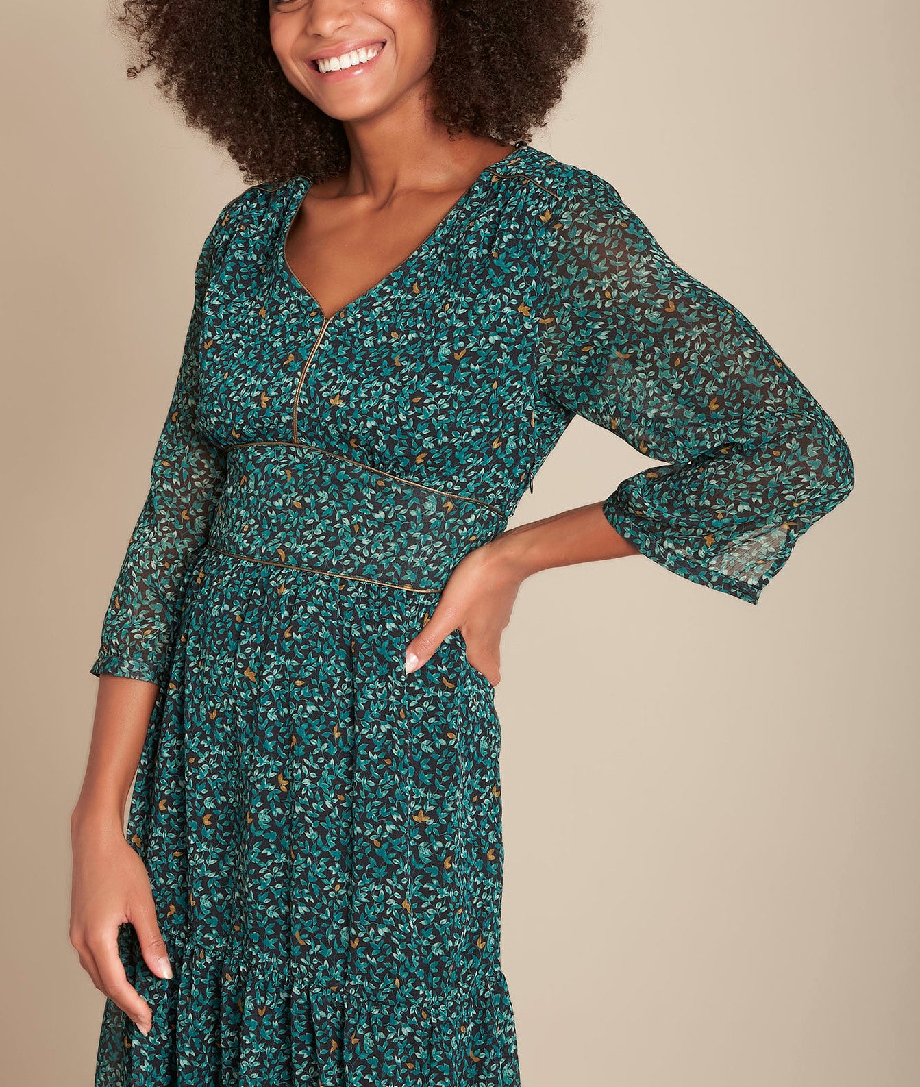 Robe longue imprimée Ivanka Faume - seconde main