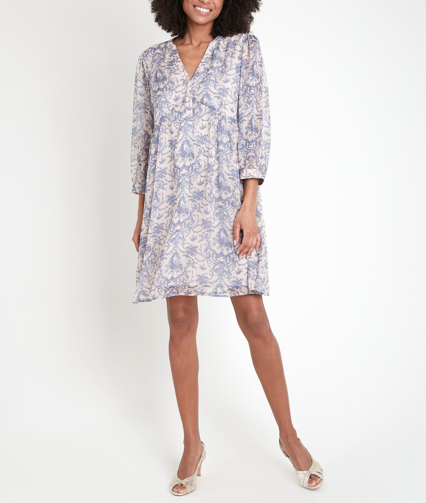 Robe imprimé fleuri Calypso Faume - seconde main