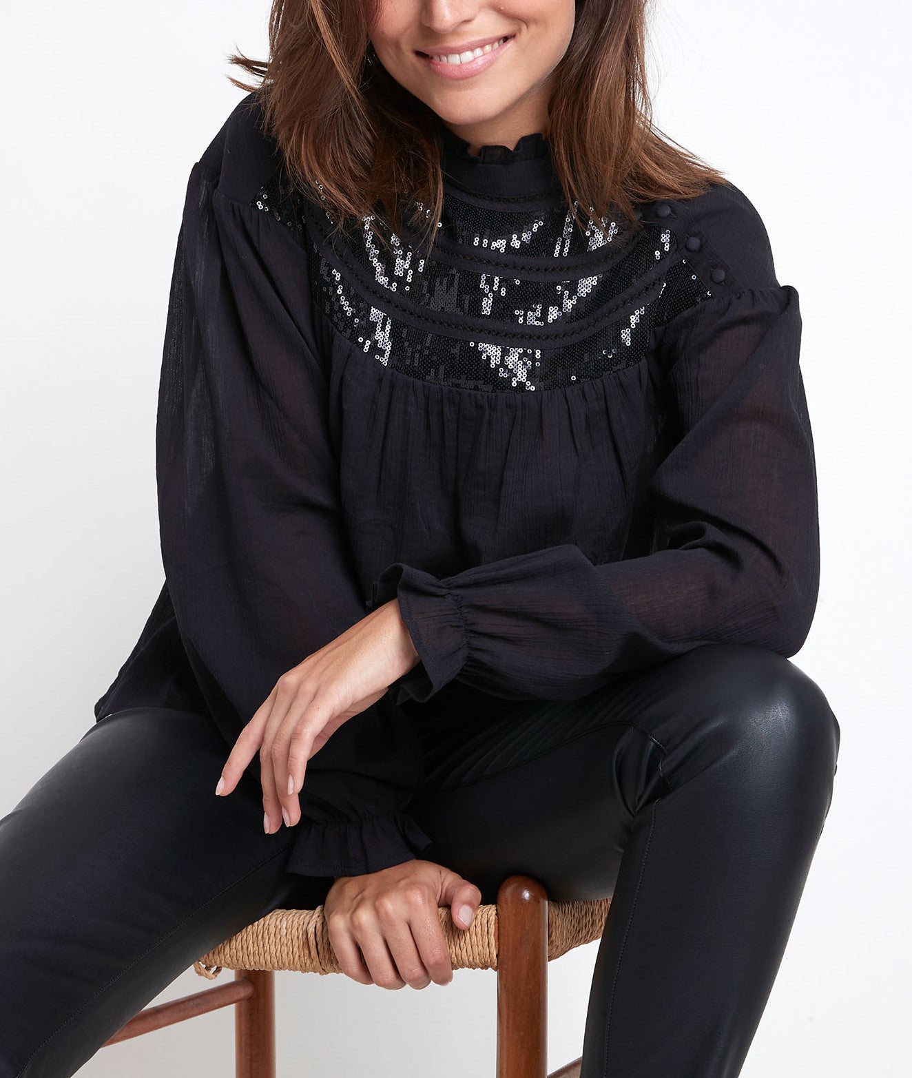 Blouse à sequins Jamila Faume - seconde main