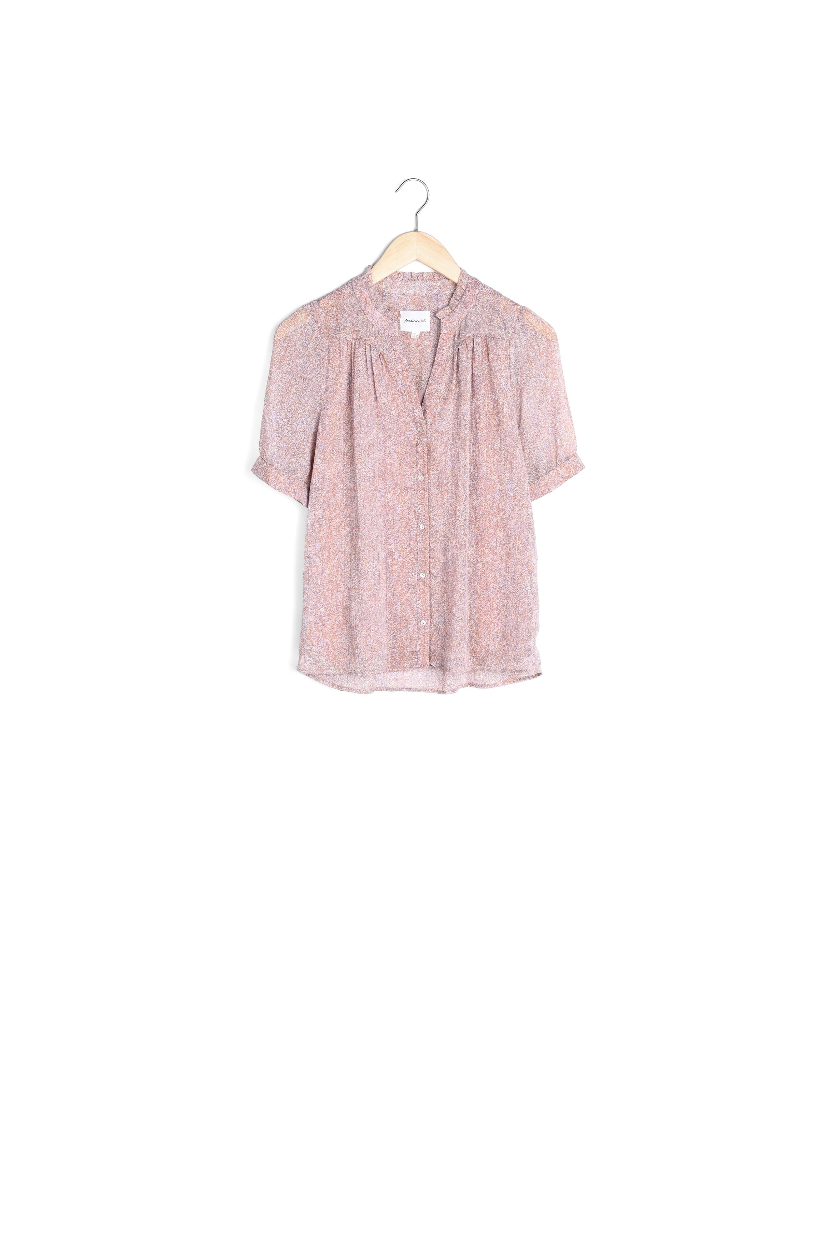 Blouse rose imprimée Taloua Faume - seconde main