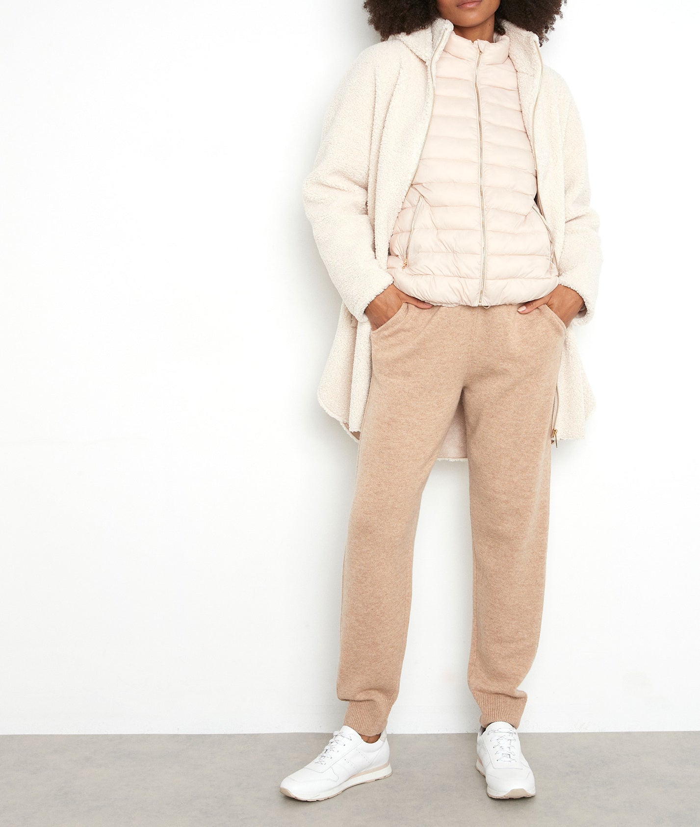 Manteau écru en effet mouton retourné Lola Faume - seconde main