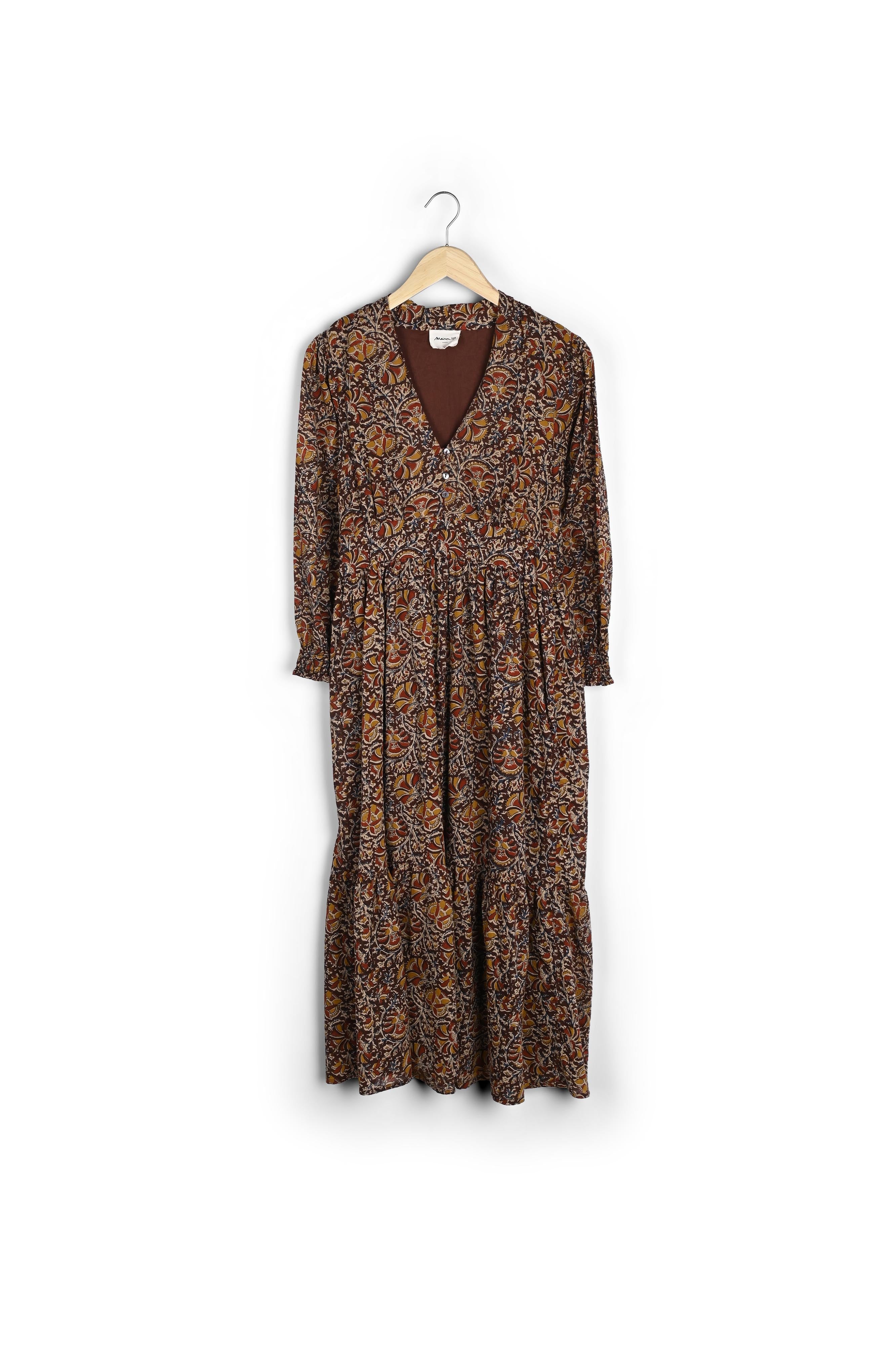 Robe longue imprimée grenat Helora Faume - seconde main