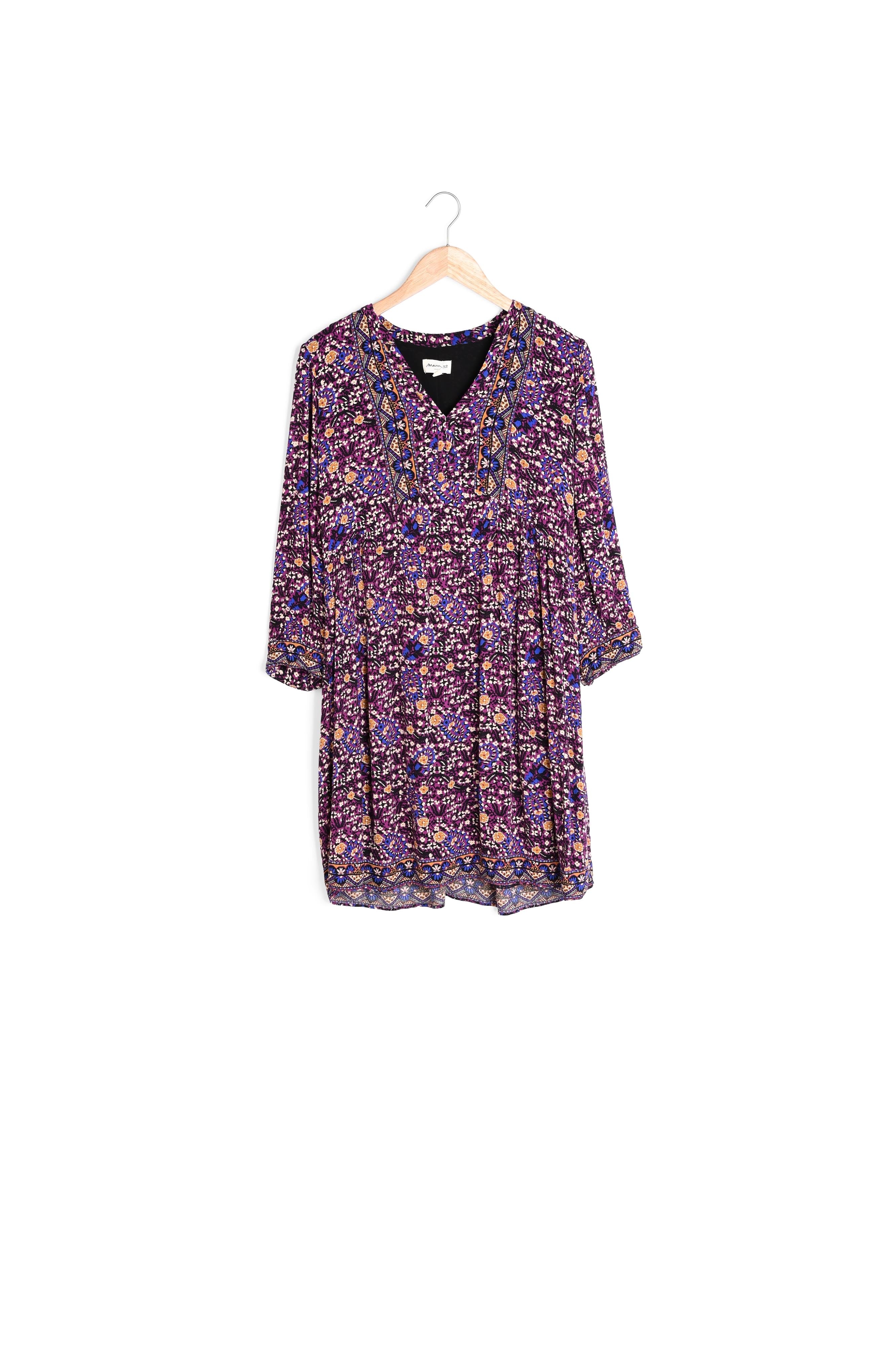 Robe courte imprimée violette Niki Faume - seconde main