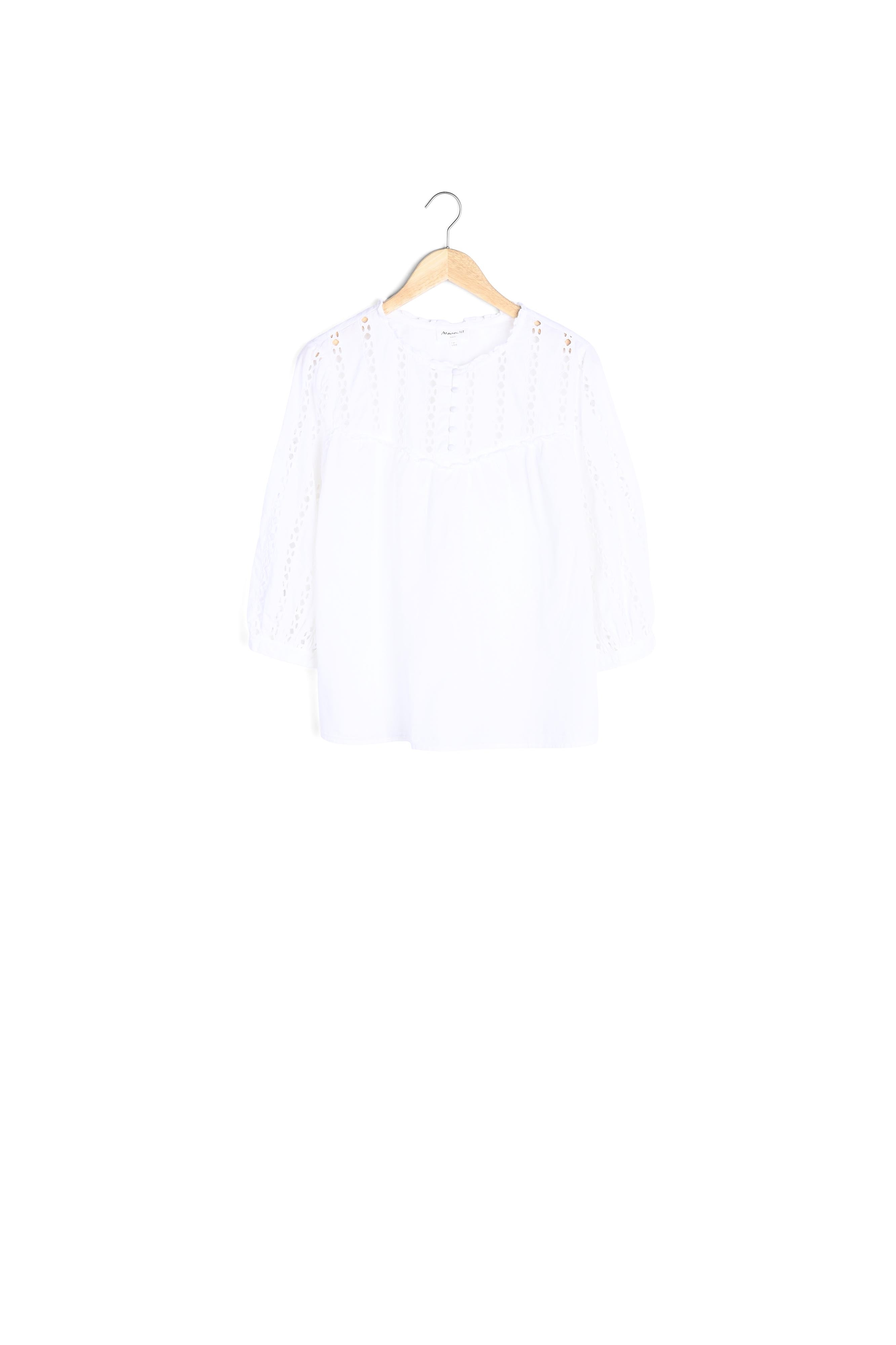 Blouse en dentelle blanche Enola Faume - seconde main