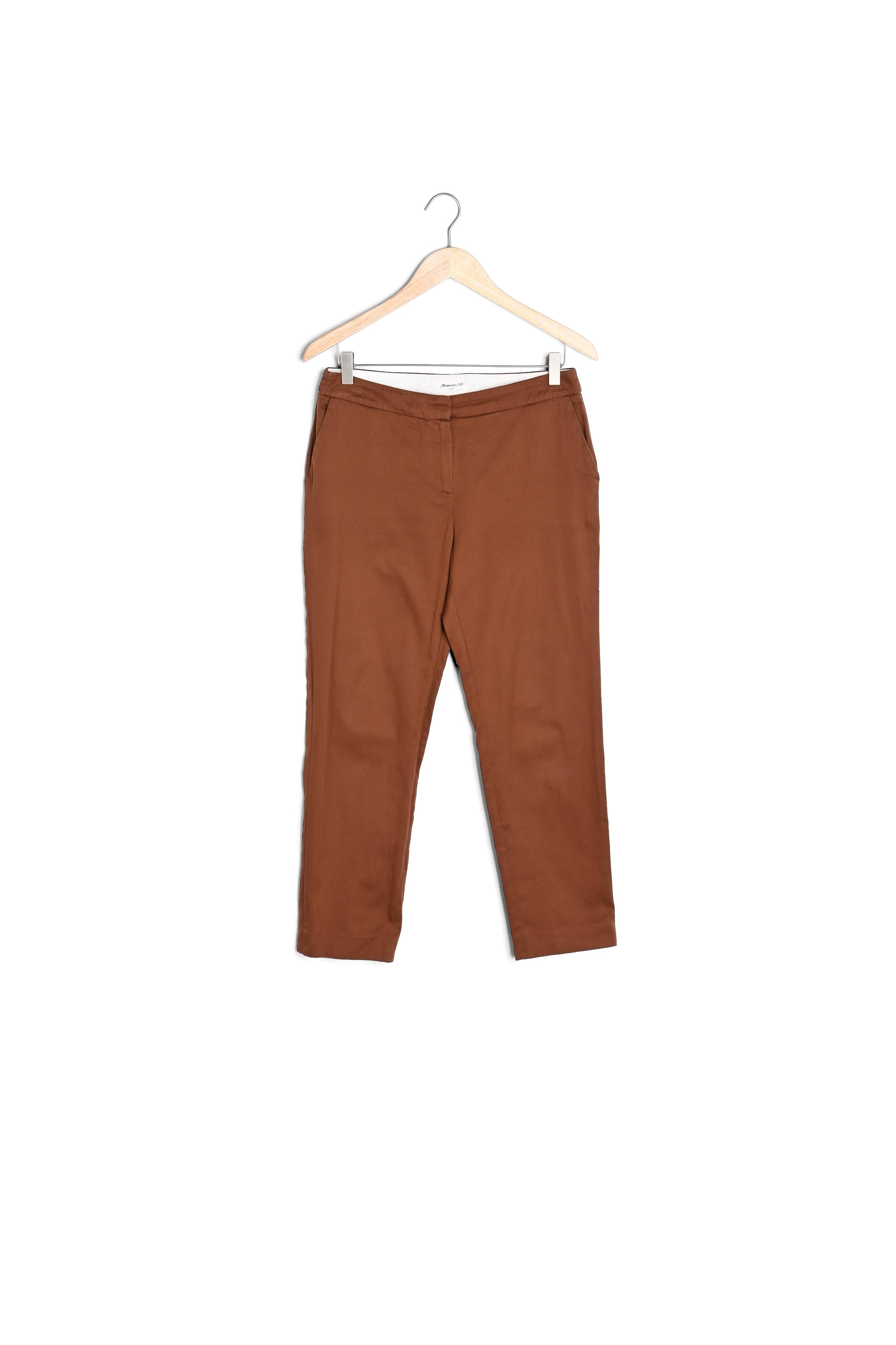 Chino 7/8ème en coton camel Suzanne Faume - seconde main