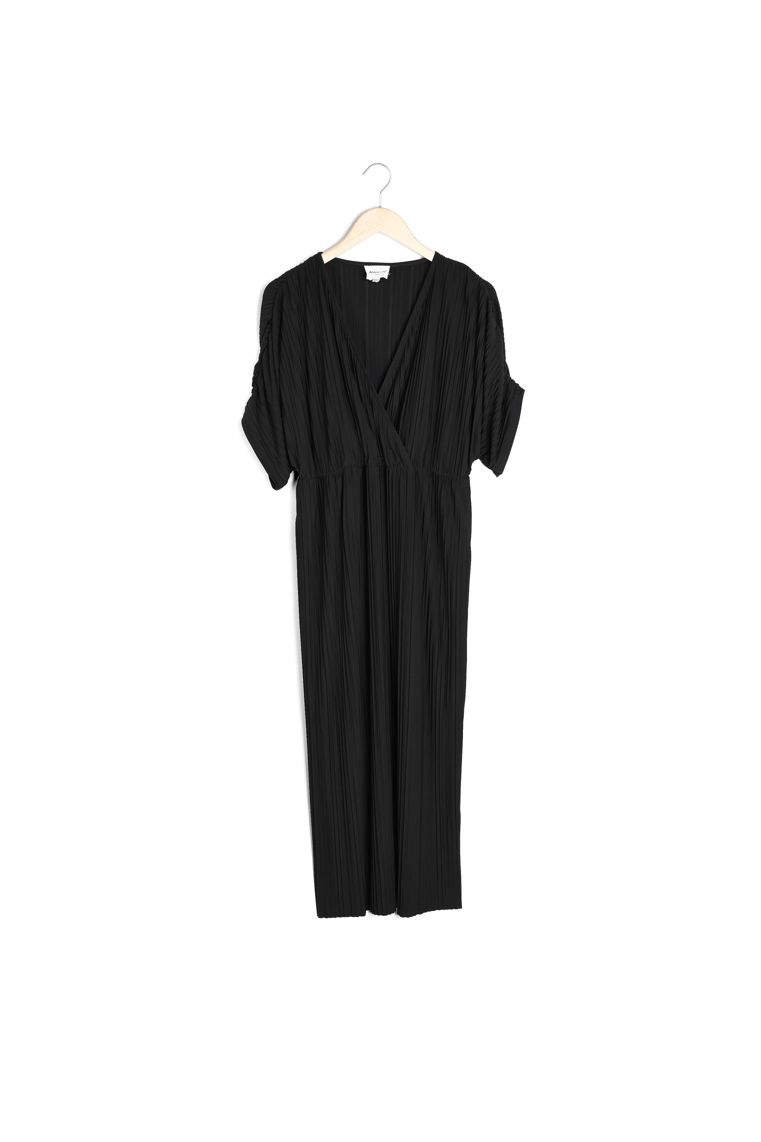 Robe longue noire plissée Melissa Faume - seconde main