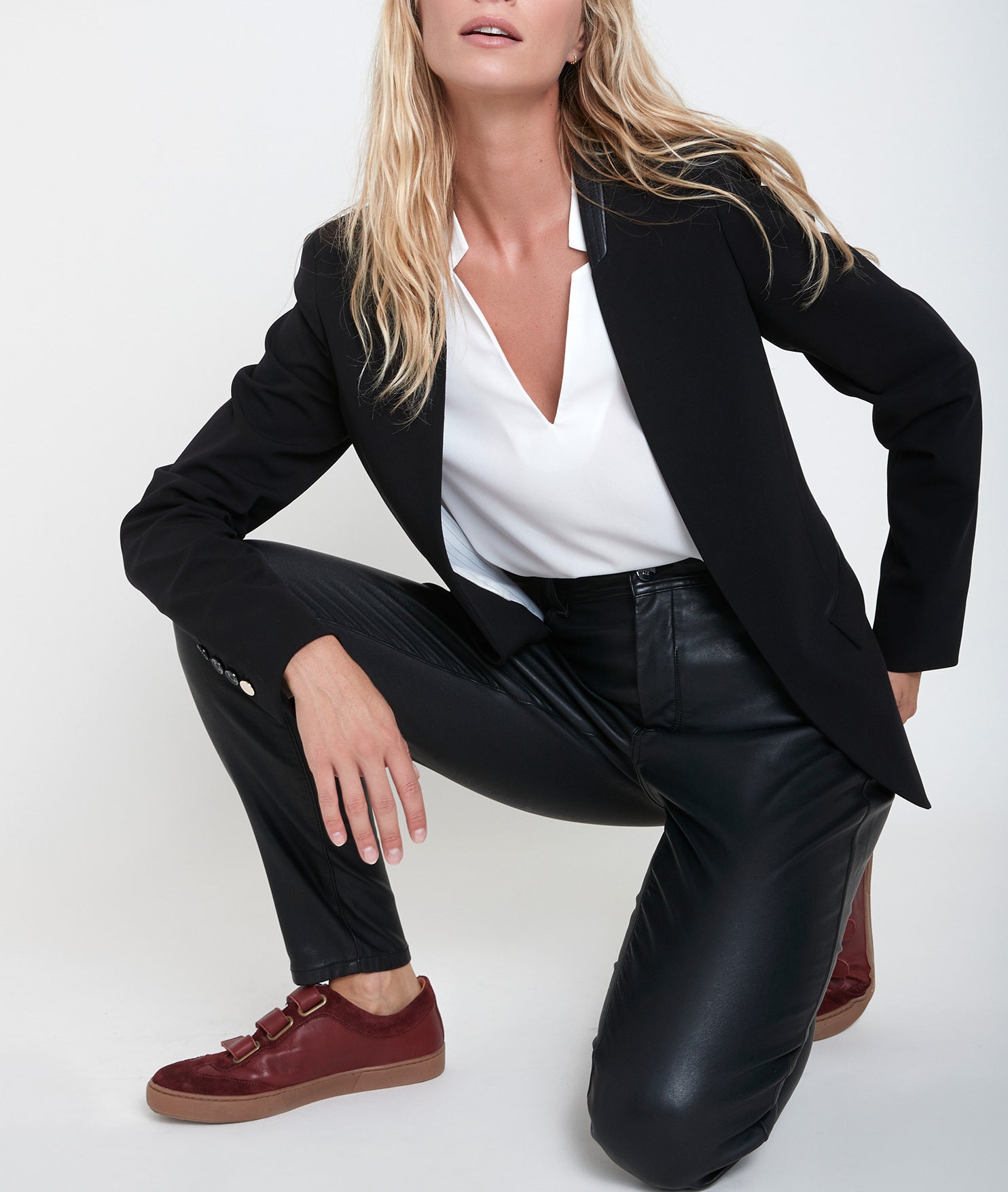 Veste noire en microfibre Talia Faume - seconde main