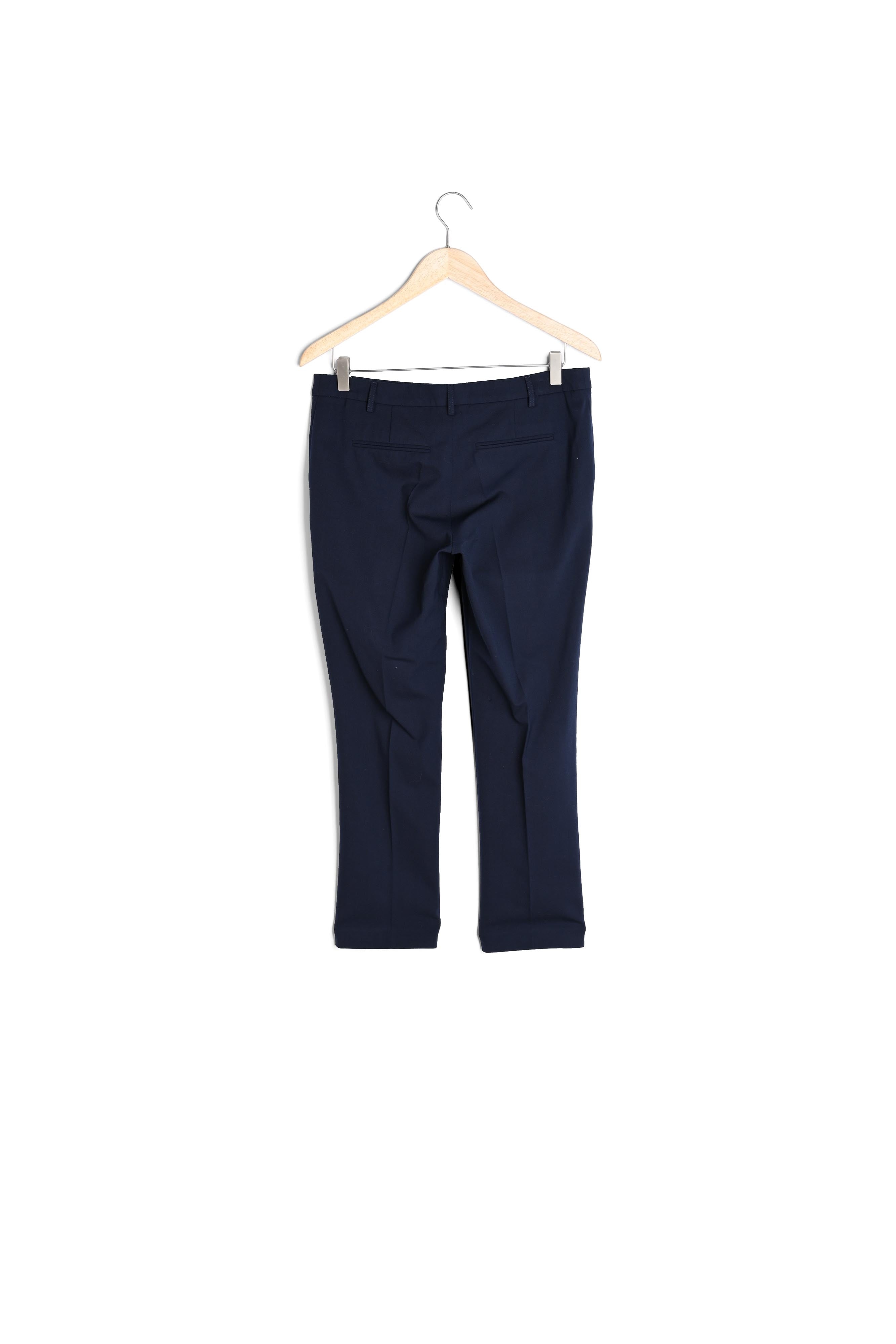 Pantalon de tailleur en laine bleu marine Freddy Faume - seconde main