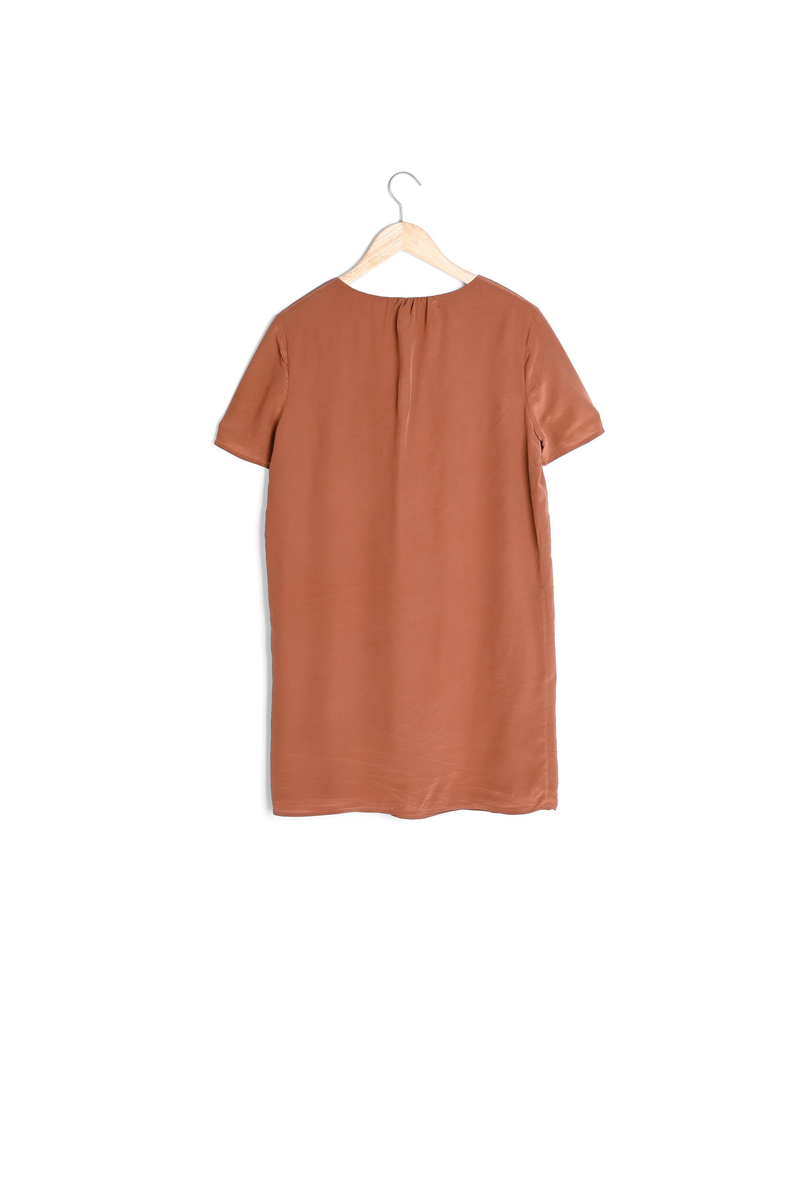 Robe en soie caramel Cheryl Faume - seconde main