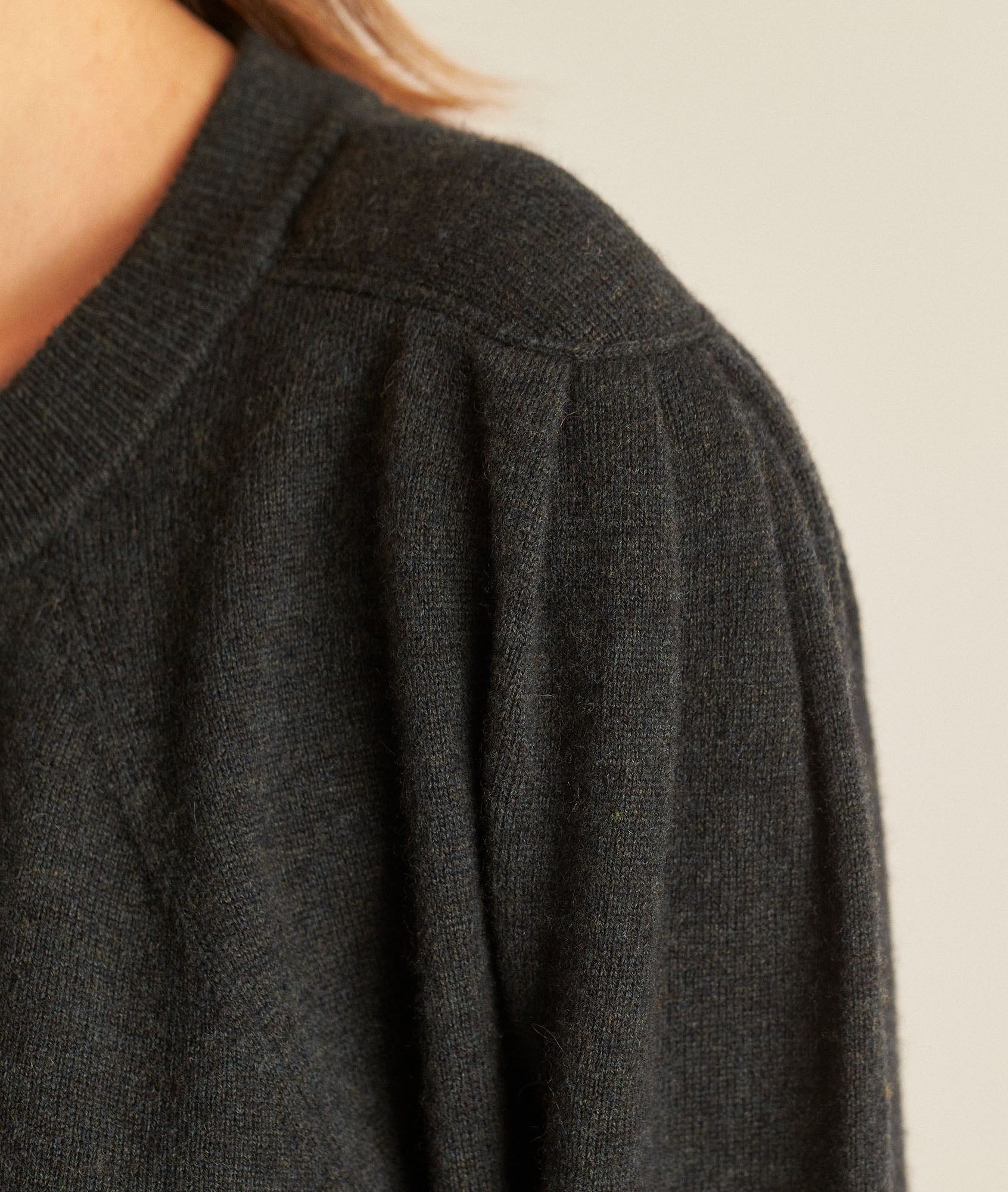 Pull en laine responsable et yack vert Bright Faume - seconde main