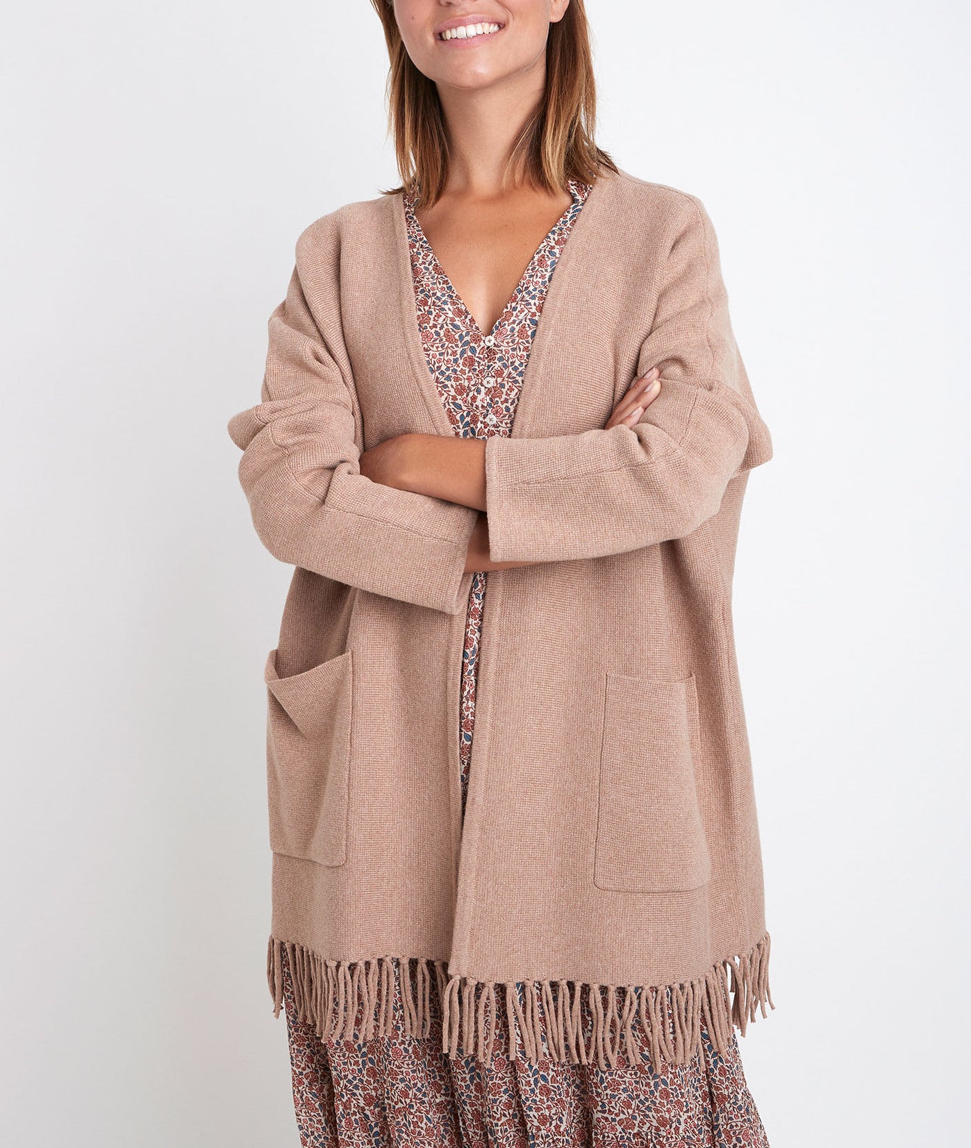 Veste en polyester recyclé Roxie Faume - seconde main