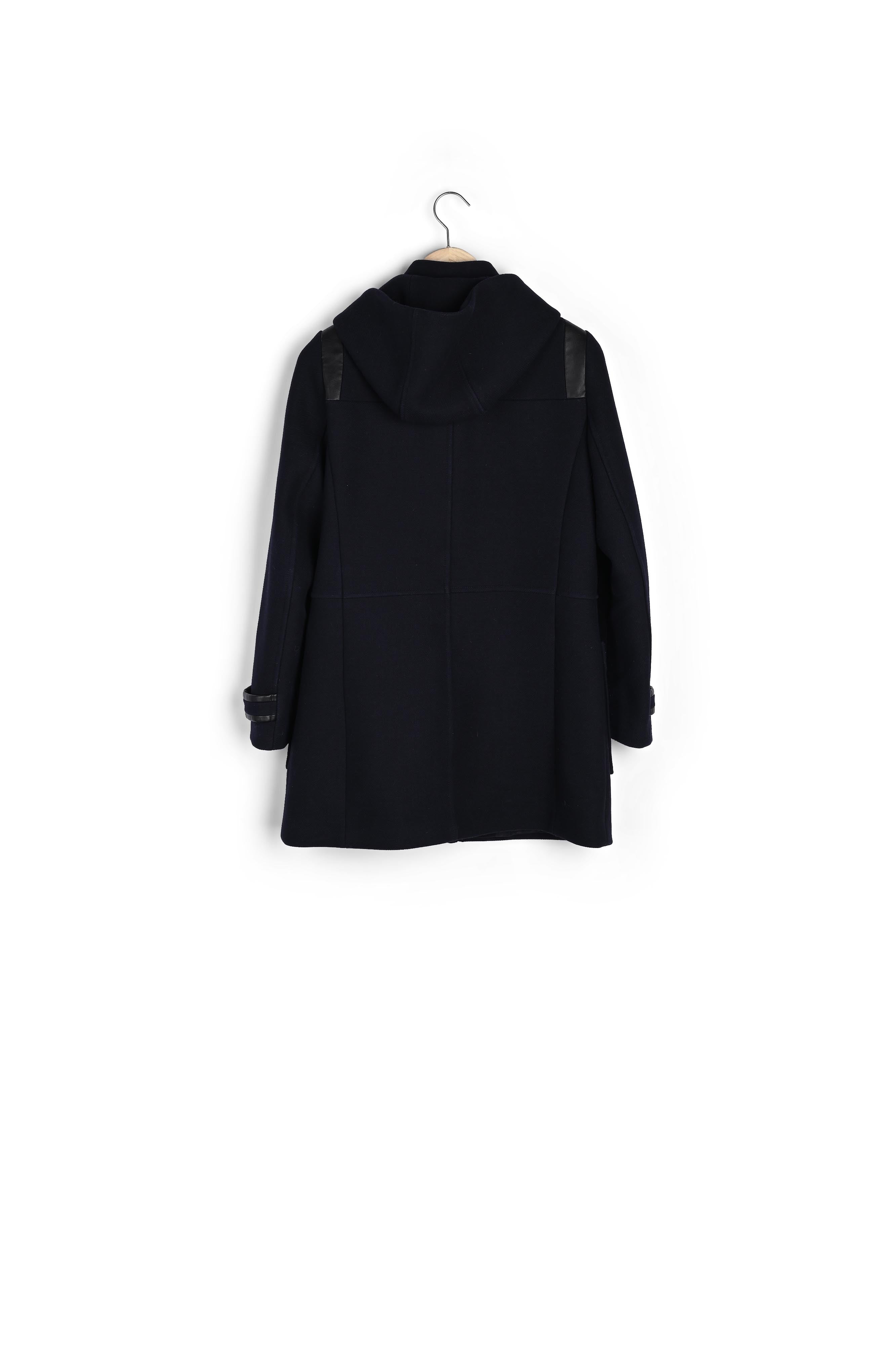 Manteau en laine recyclée à capuche Olivia Faume - seconde main