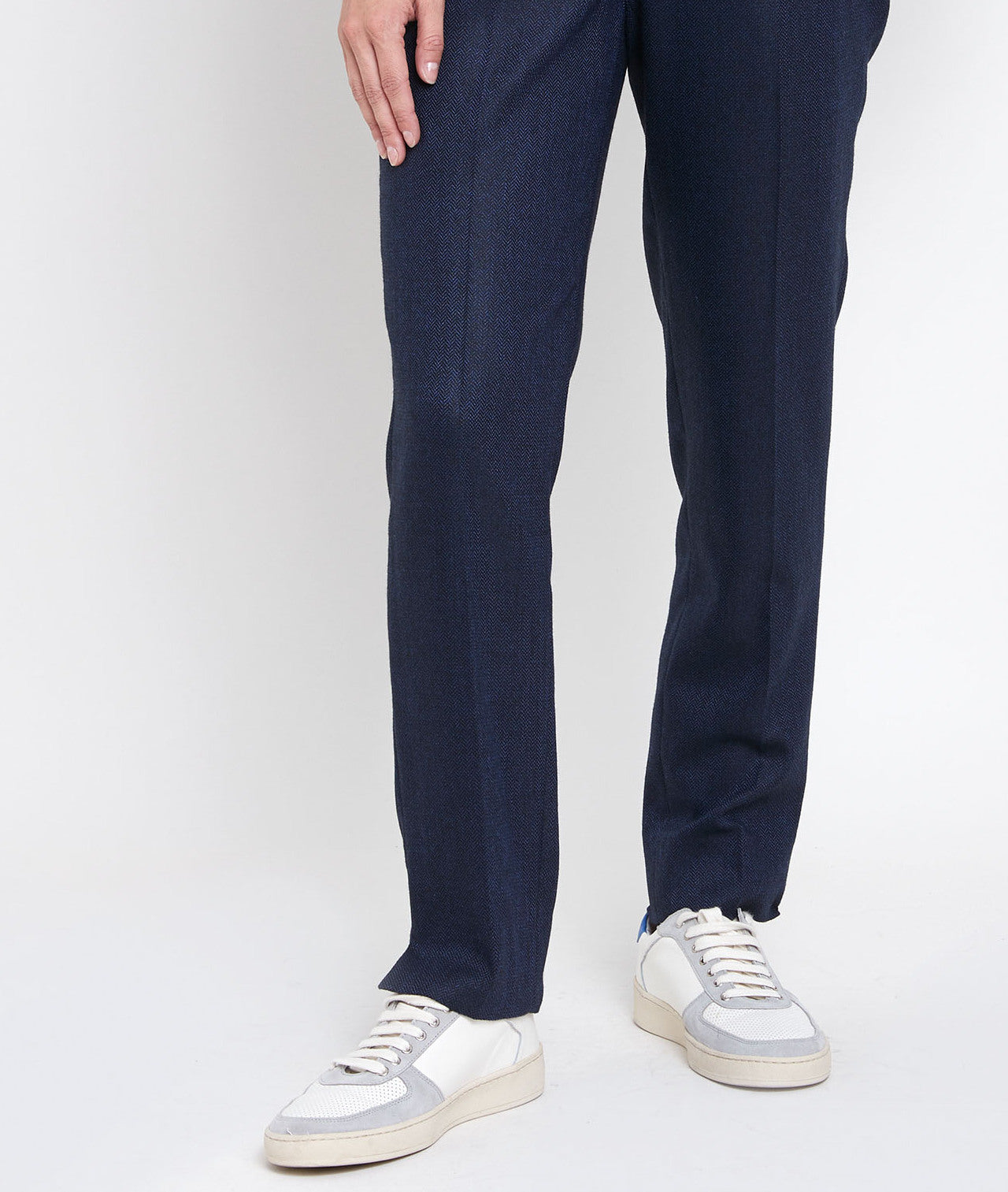 Pantalon cigarette à chevrons Magnus Faume - seconde main