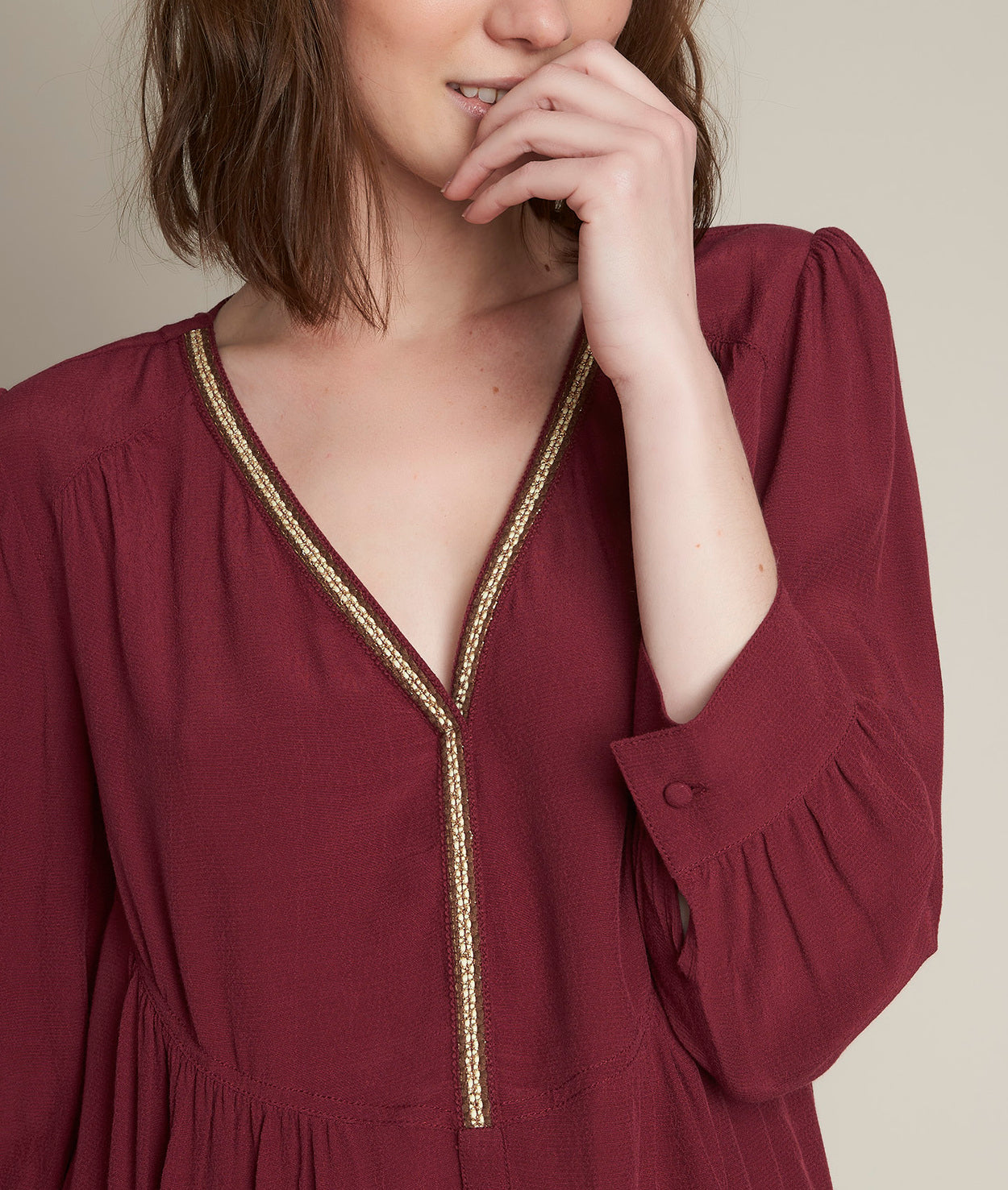 Robe fluide porto Chlotilde Faume - seconde main