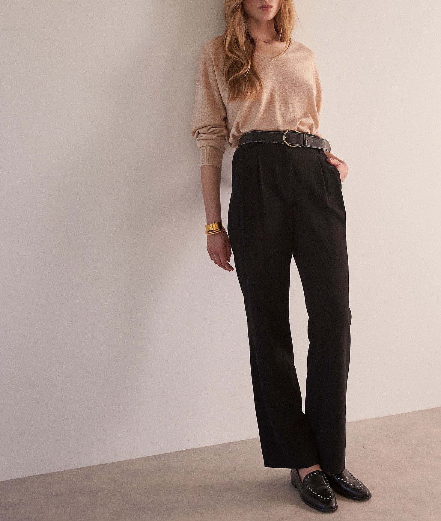 Pull en maille très fine poudré Babeth Faume - seconde main