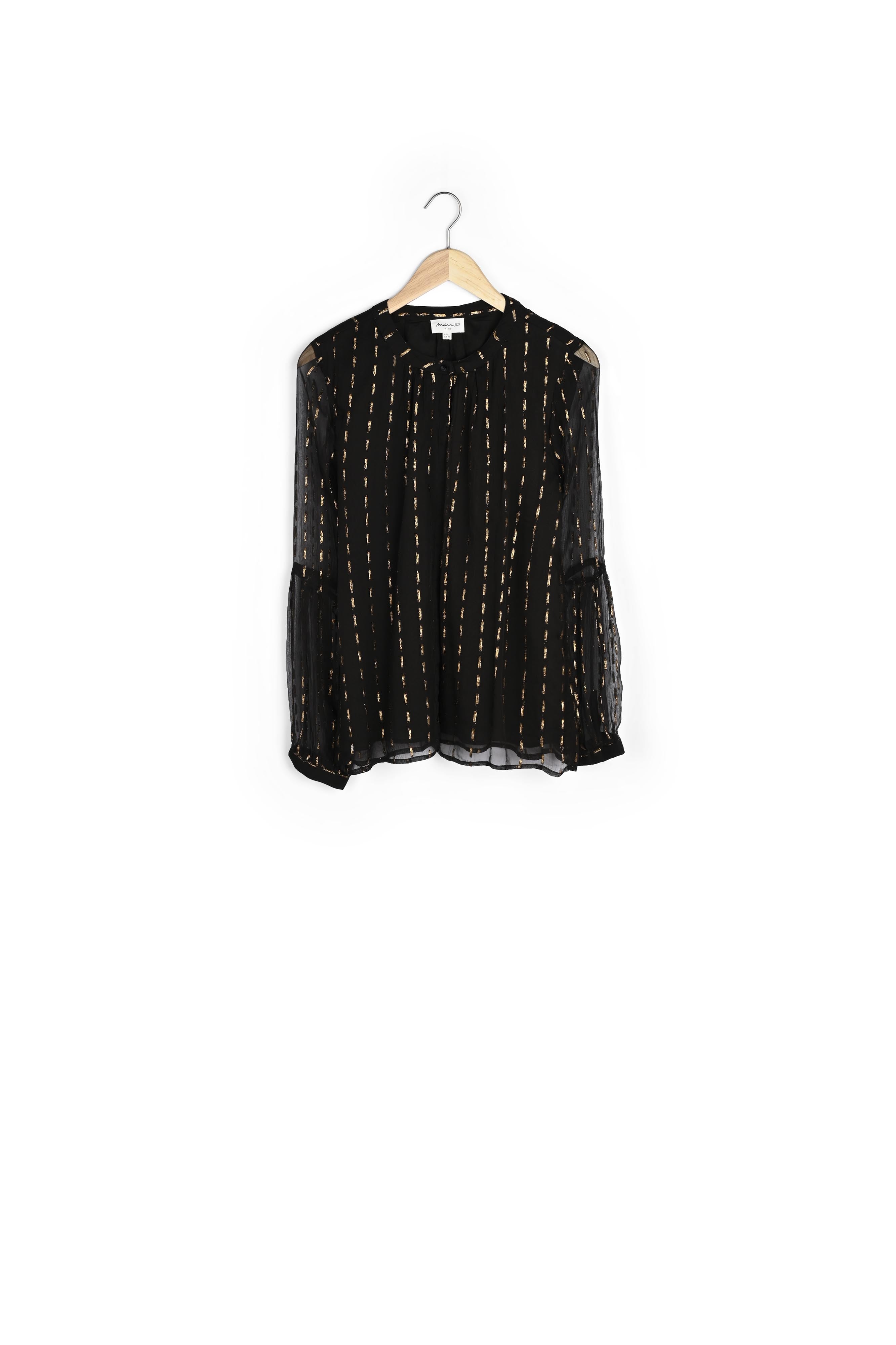 Chemise noire en lurex Melissa Faume - seconde main