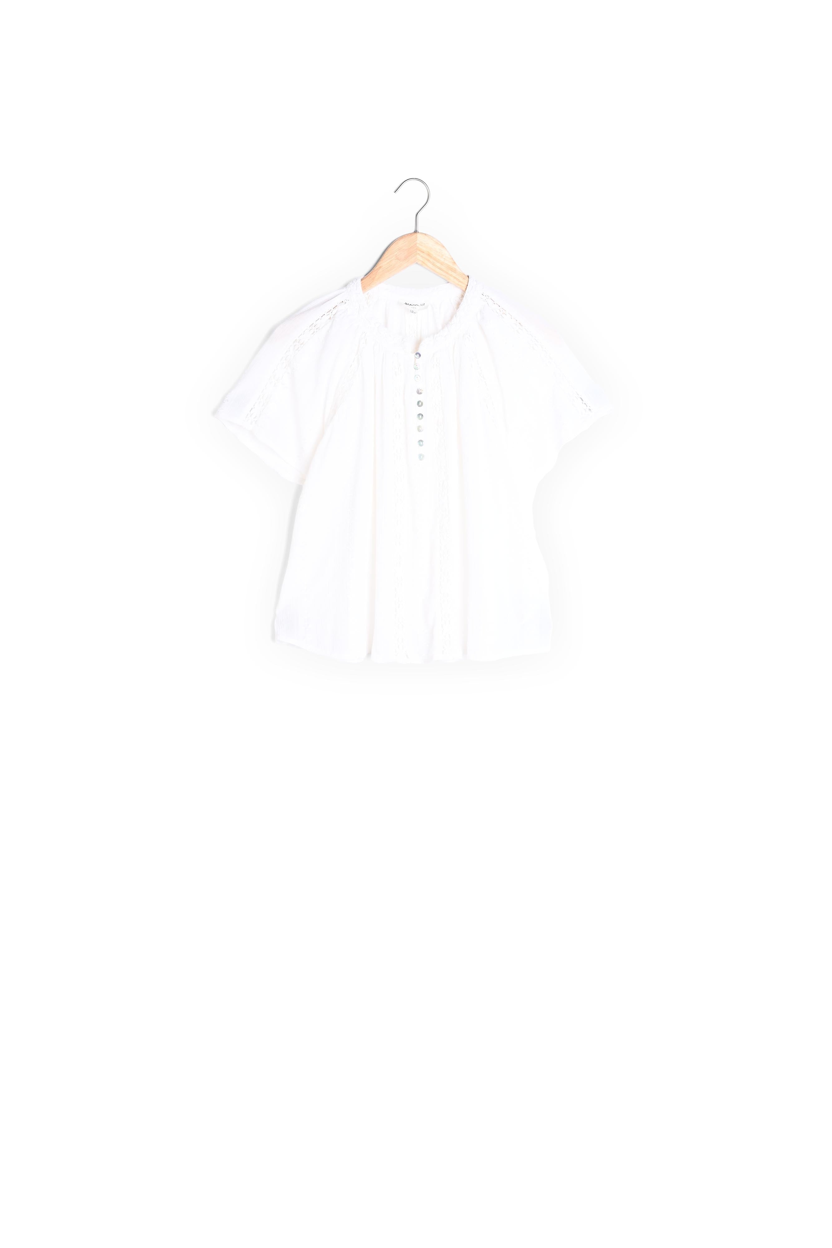 Blouse brodée Cherry Faume - seconde main