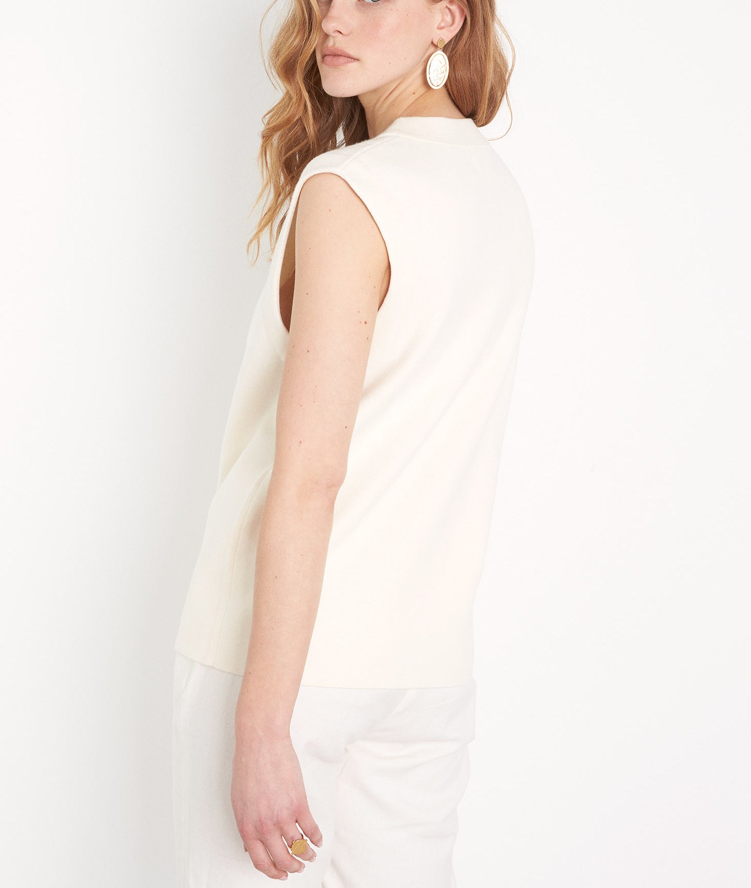 Gilet sans manches en viscose EcoVero noir Brady Faume - seconde main