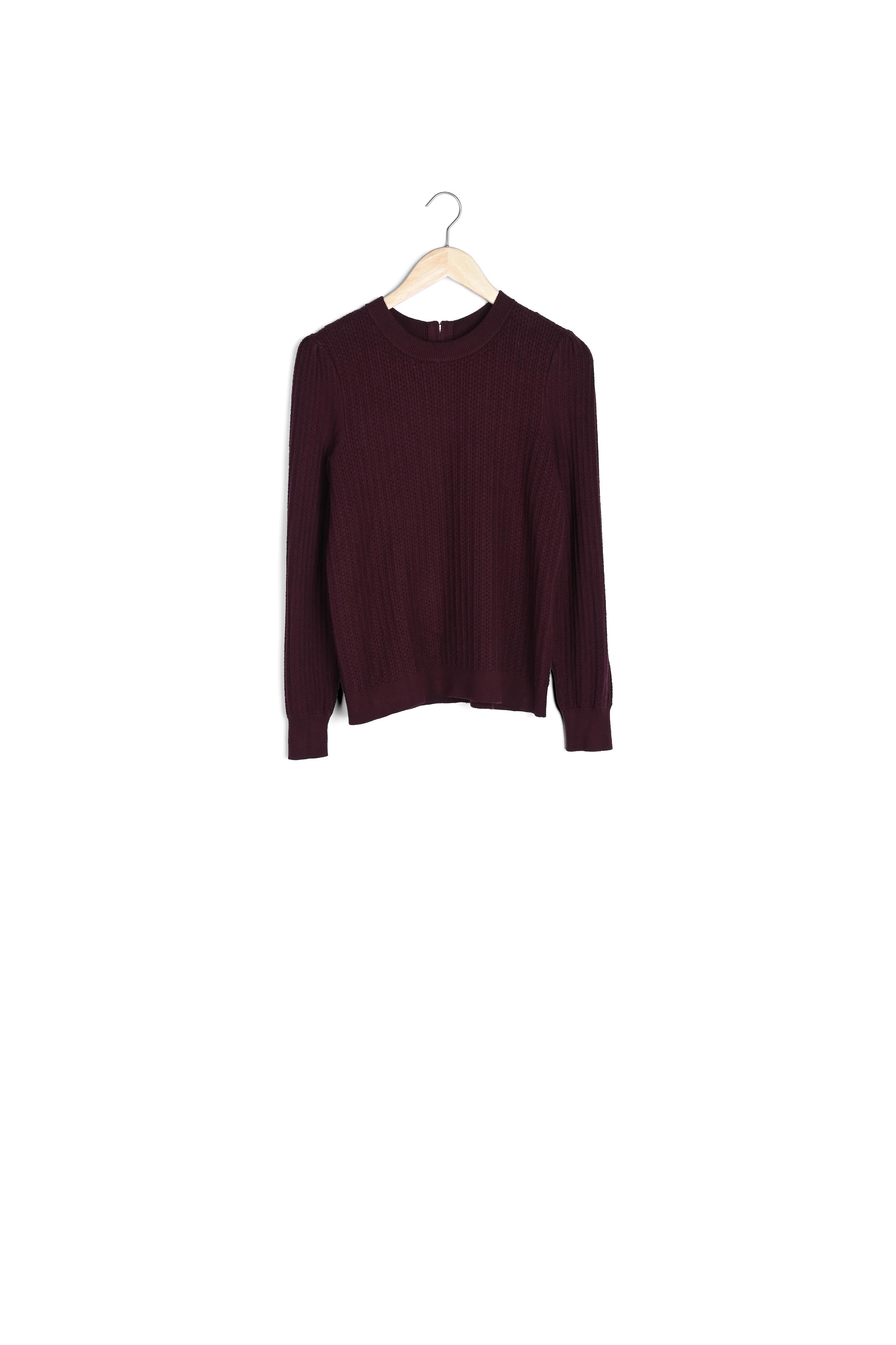 Pull en maille douce bordeaux Tifaine Faume - seconde main