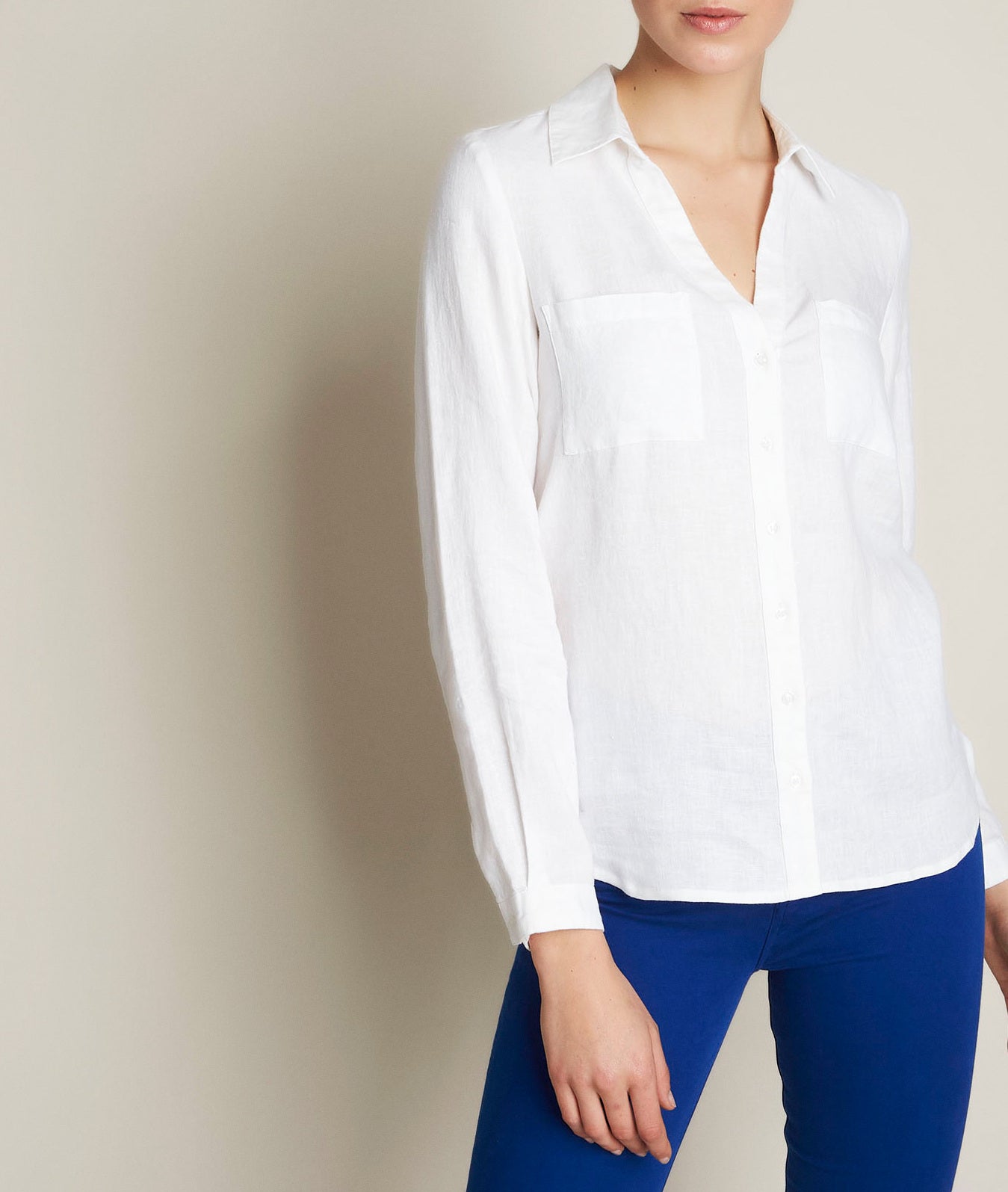 Chemise en lin blanche Evolie Faume - seconde main