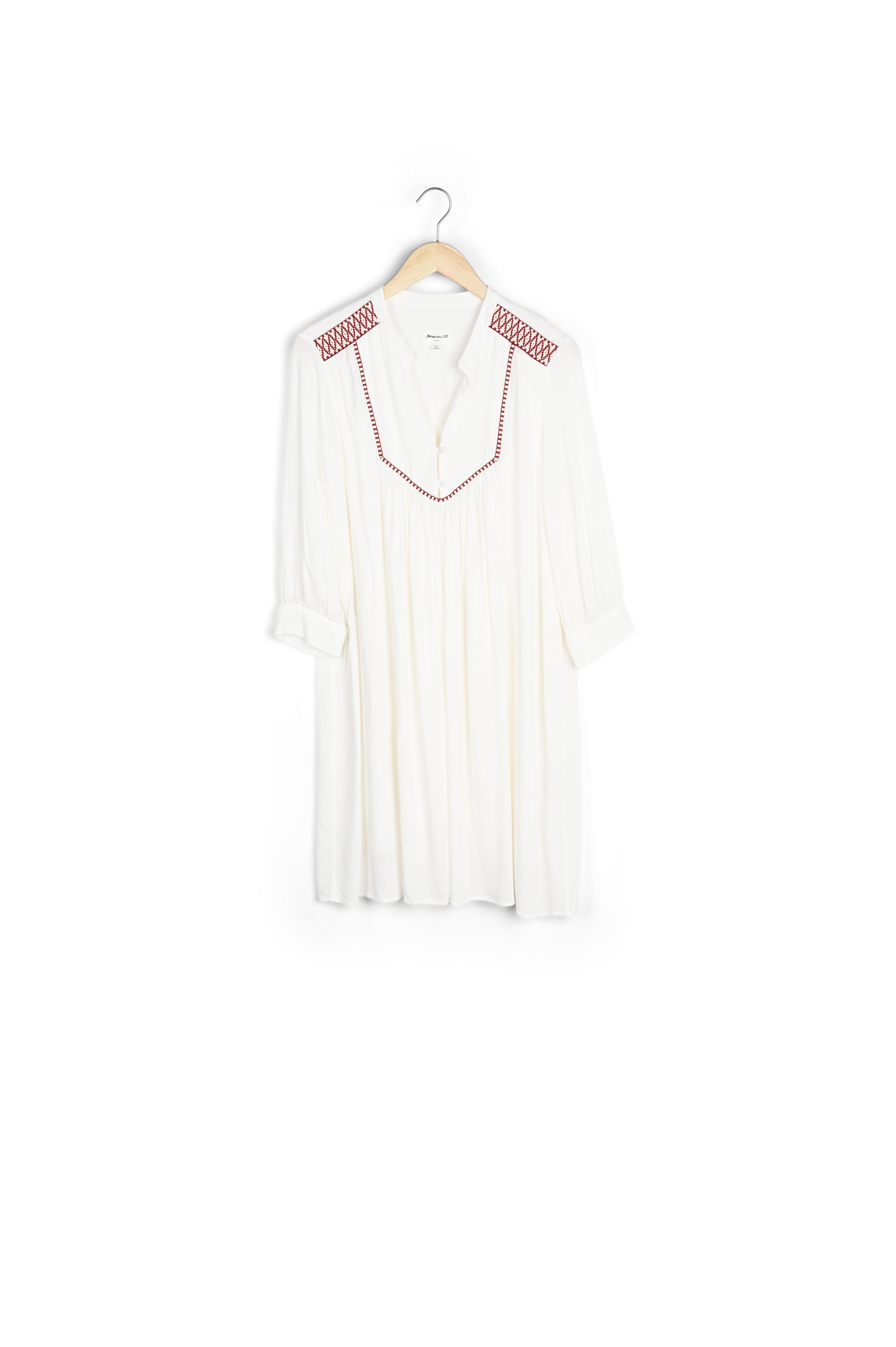 Robe droite brodée Clea Faume - seconde main