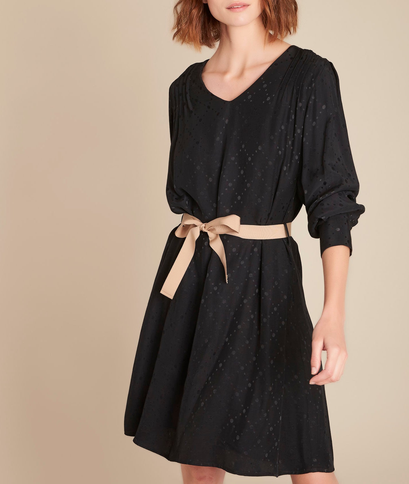 Robe en jacquard ceinturée Iliesse Faume - seconde main